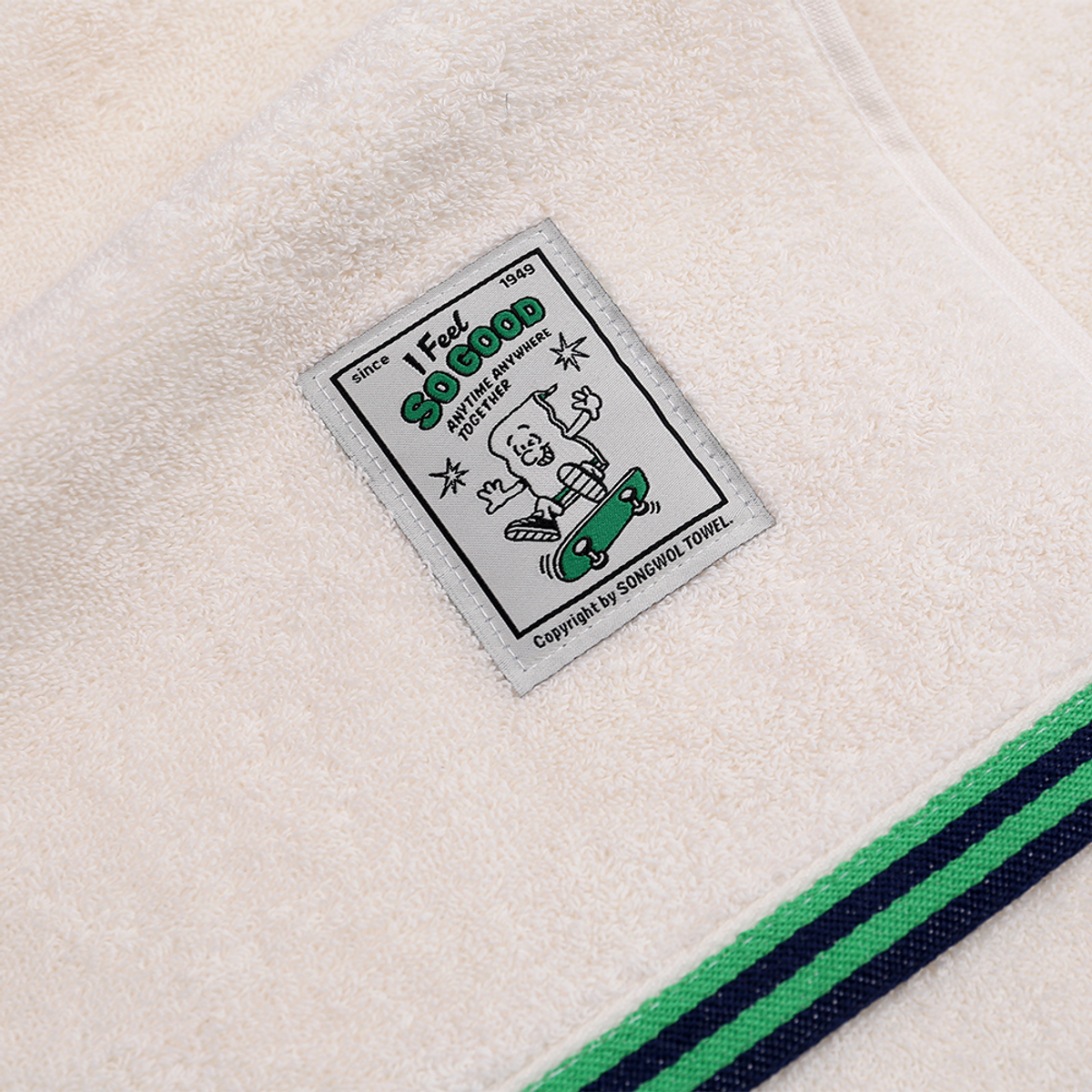 타올쿤(TOWELKUN) [선물포장] 페이스타월 라인보더 - 4P