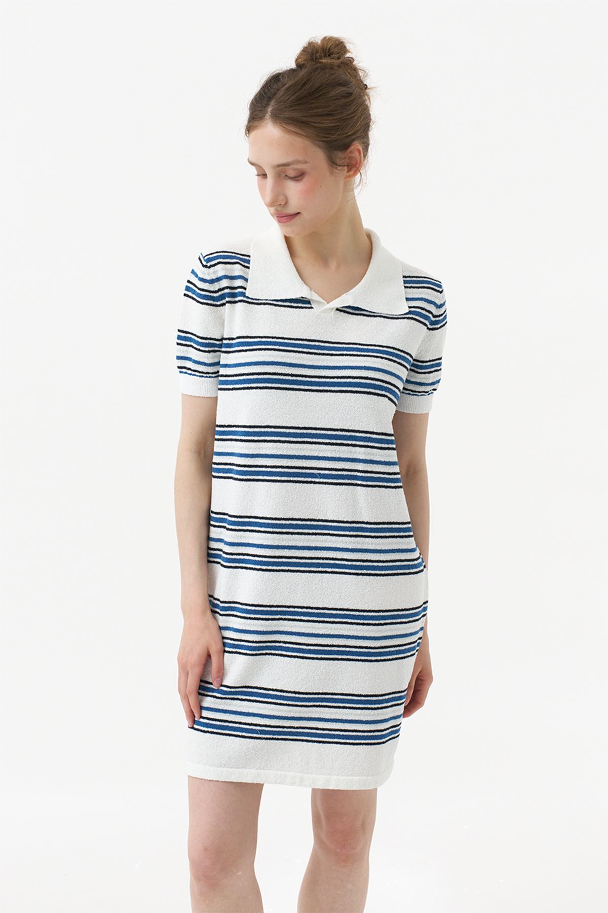 아코디코(ACODICO) Marine Stripe Knit Dress