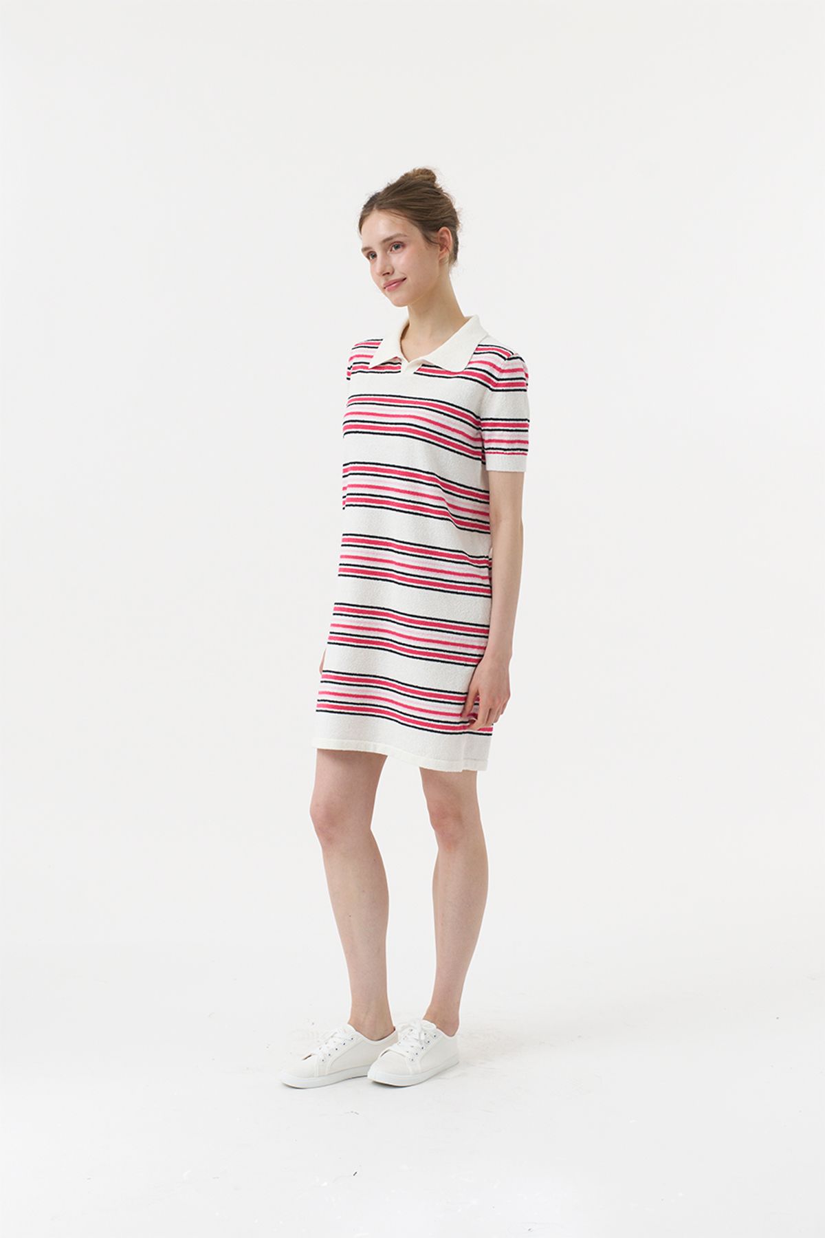 아코디코(ACODICO) Marine Stripe Knit Dress