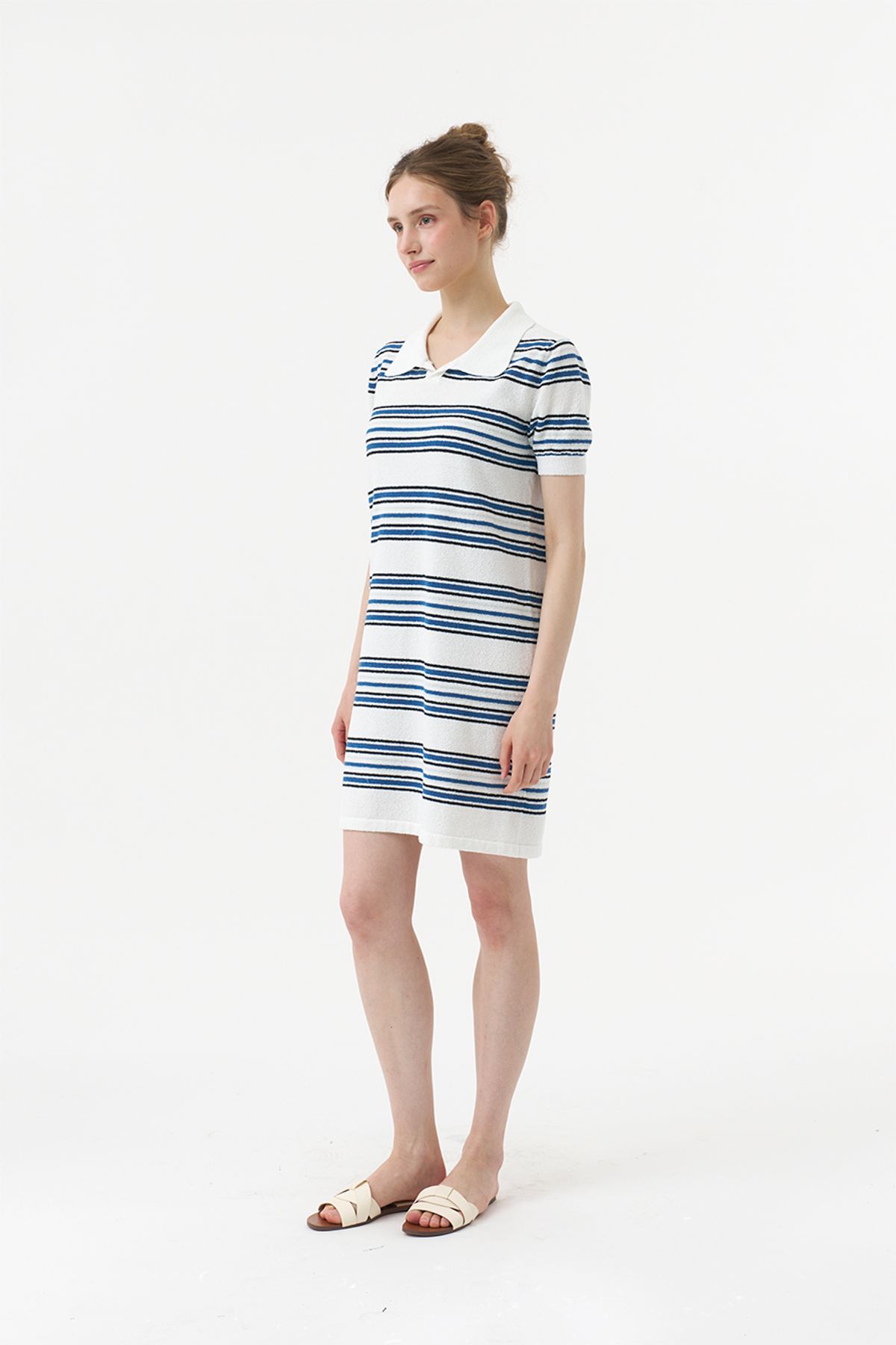아코디코(ACODICO) Marine Stripe Knit Dress