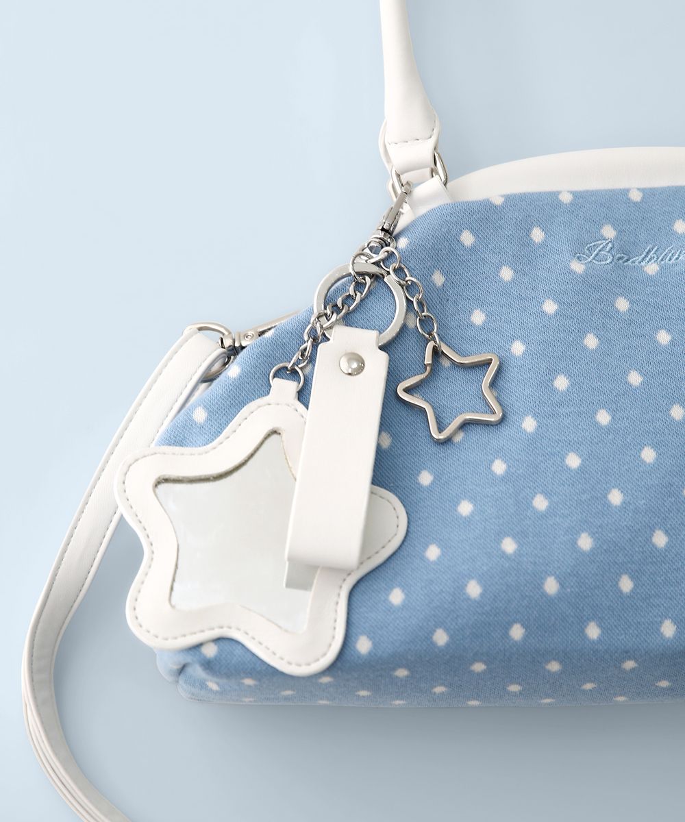 MUSINSA | BADBLUE Dot Cozy Dumpling Bag Skyblue