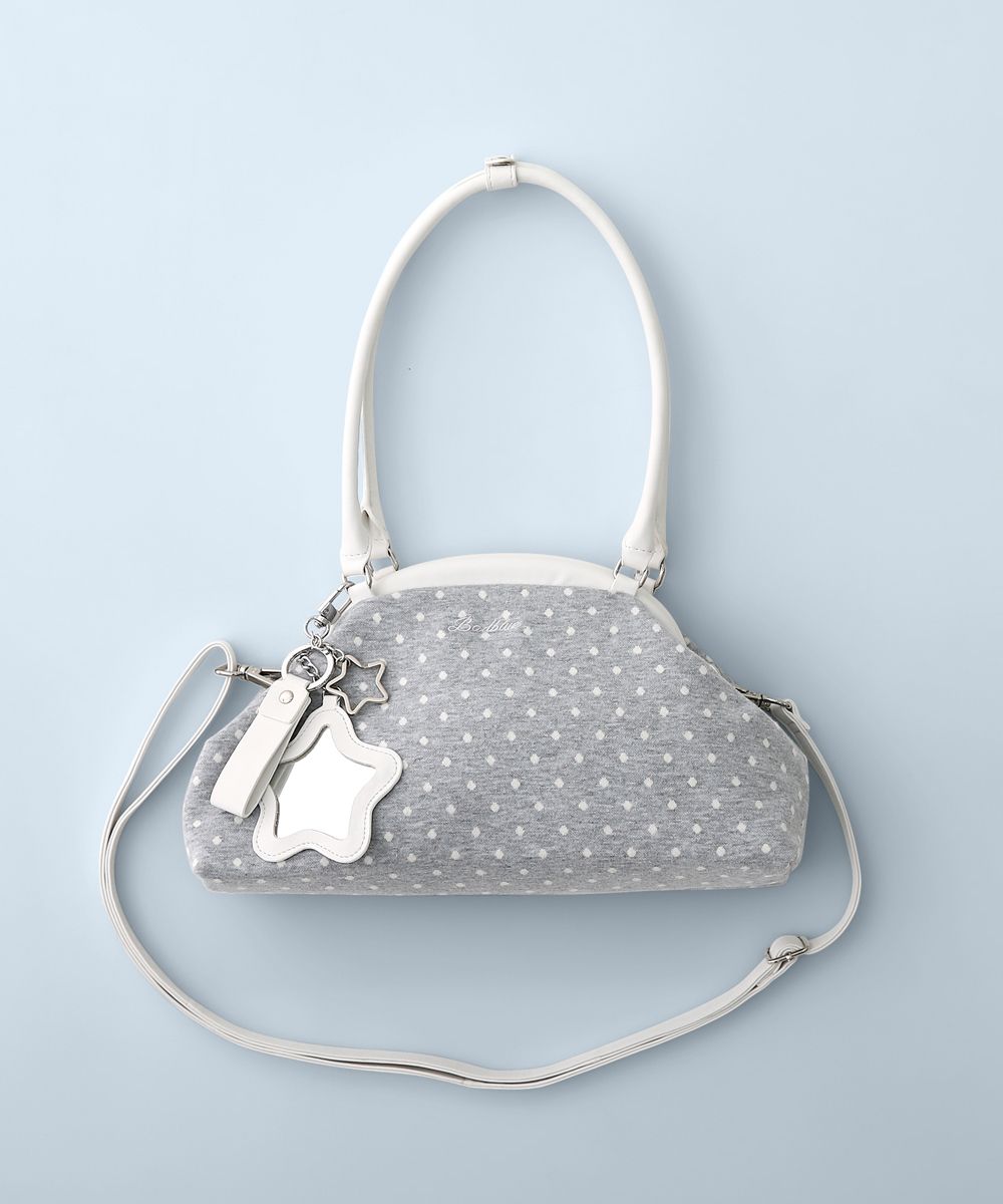 MUSINSA | BADBLUE Dot Cozy Dumpling Bag Gray