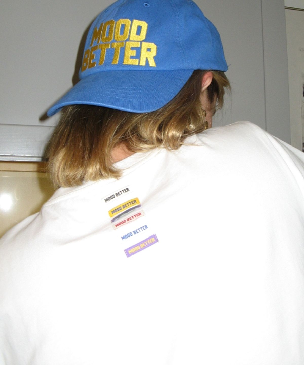 무드베러(MOODBETTER) GINGHAM APPLIQUE CROP T SHIRTS WHITE