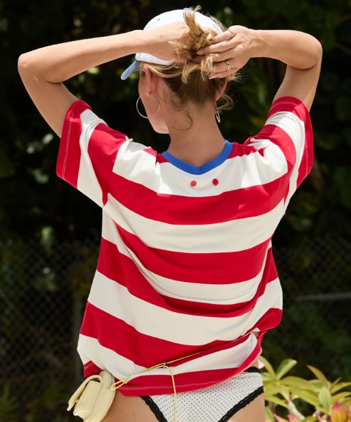 무드베러(MOODBETTER) BETTER LOGO BASIC FIT T SHIRTS RED STRIPE