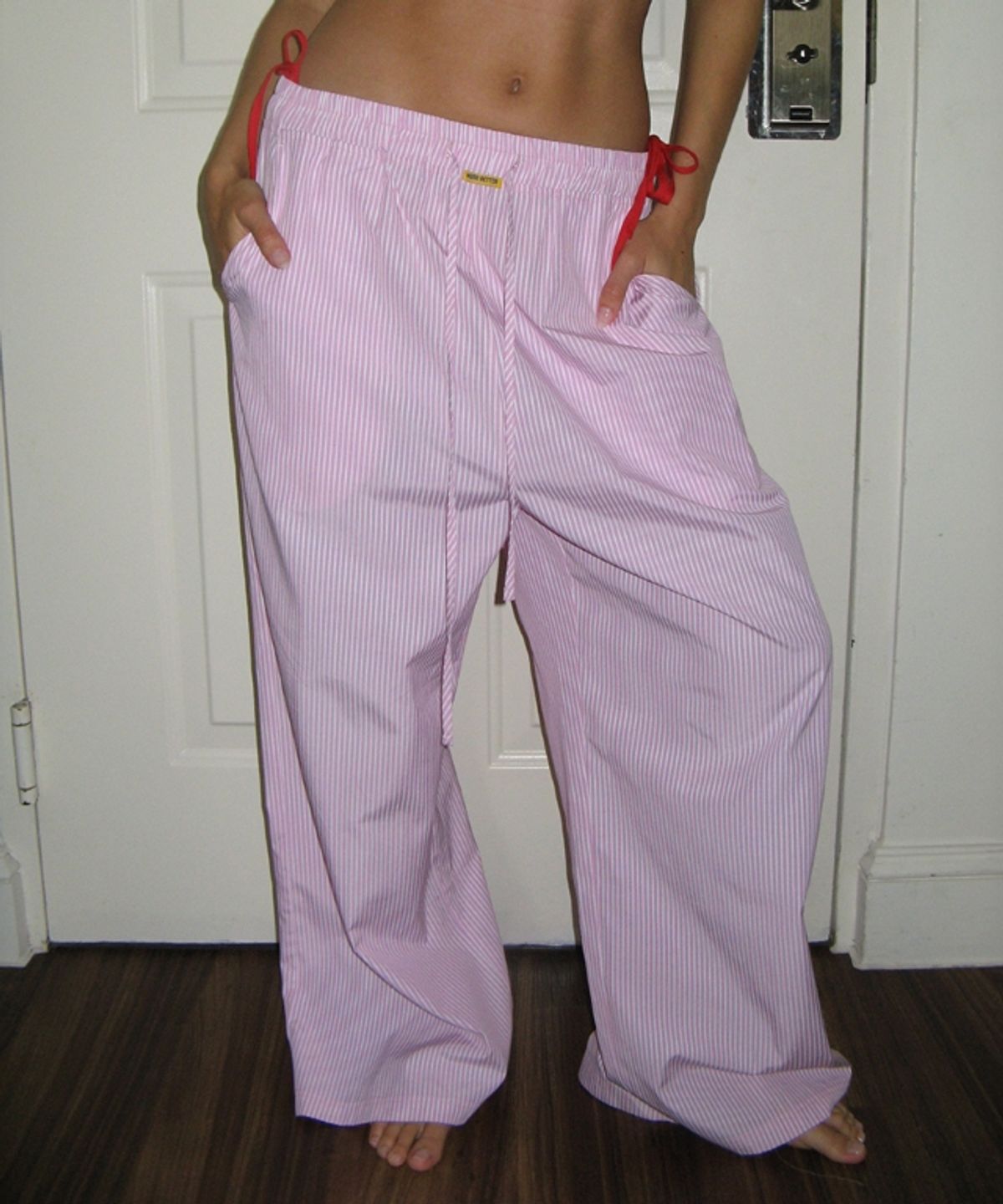무드베러(MOODBETTER) STRIPE RELAX PANTS PINK