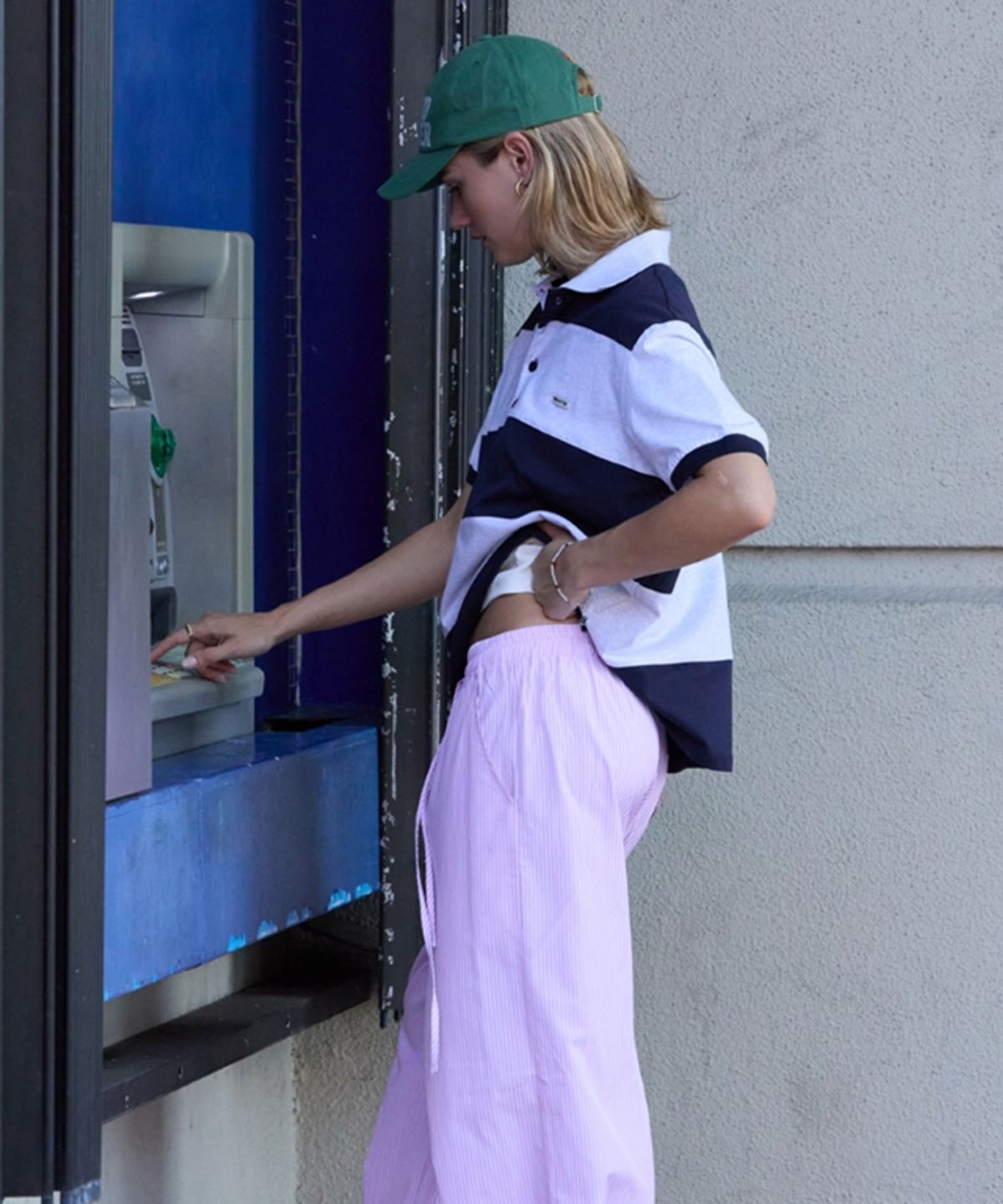 무드베러(MOODBETTER) STRIPE RELAX PANTS PINK