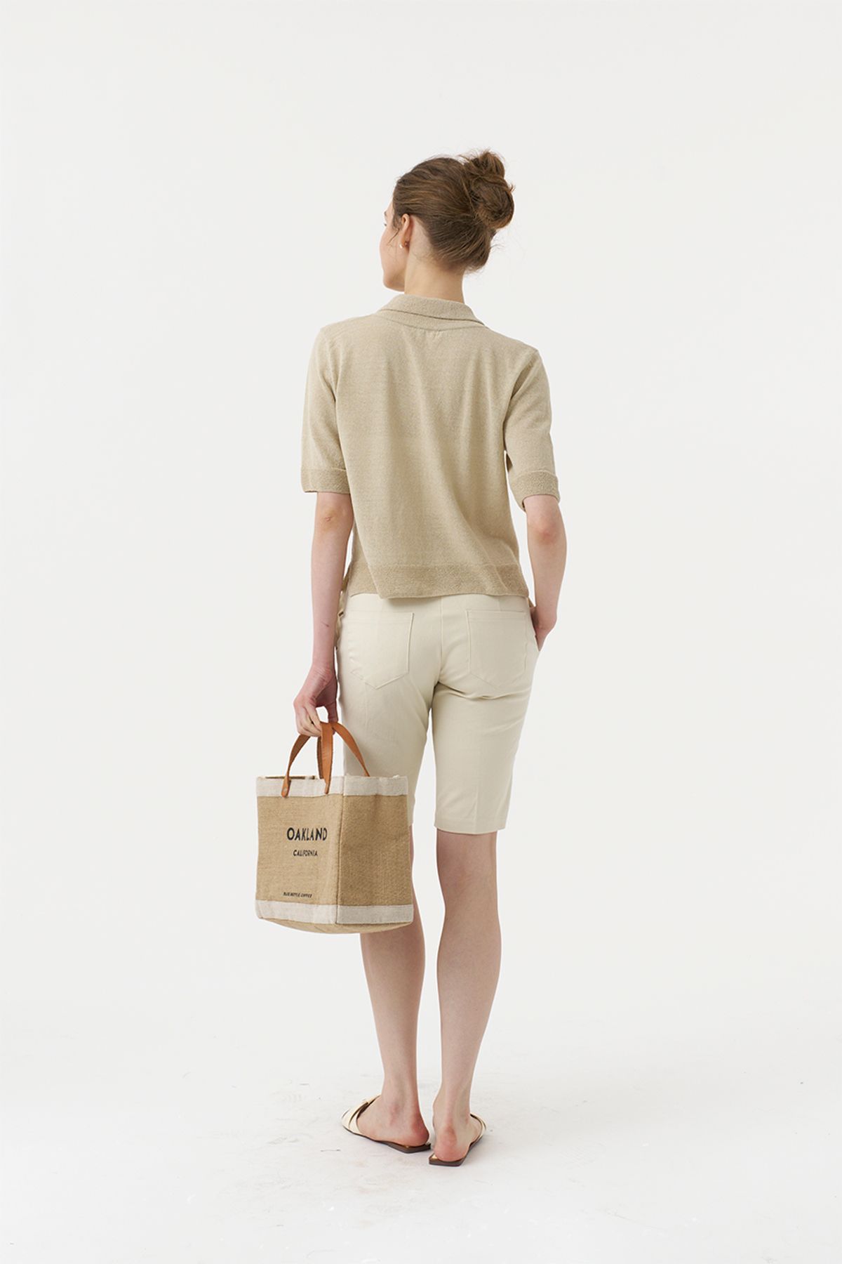 아코디코(ACODICO) Modern Sheer Collar Knit Cardigan