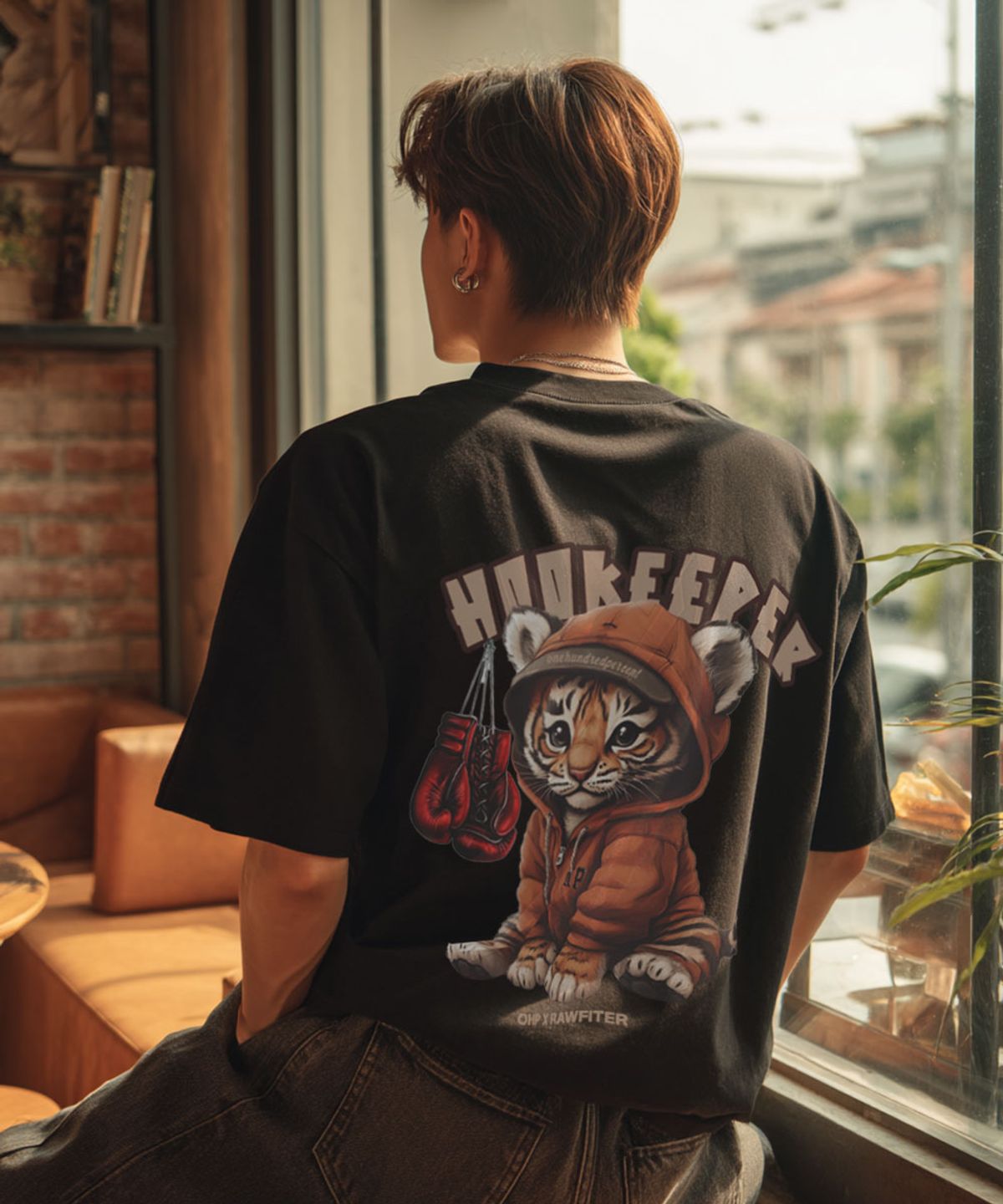 원헌드레드퍼센트(OHP) OHPxRAWFITTER4 b훅키퍼 세미오버 반팔티
