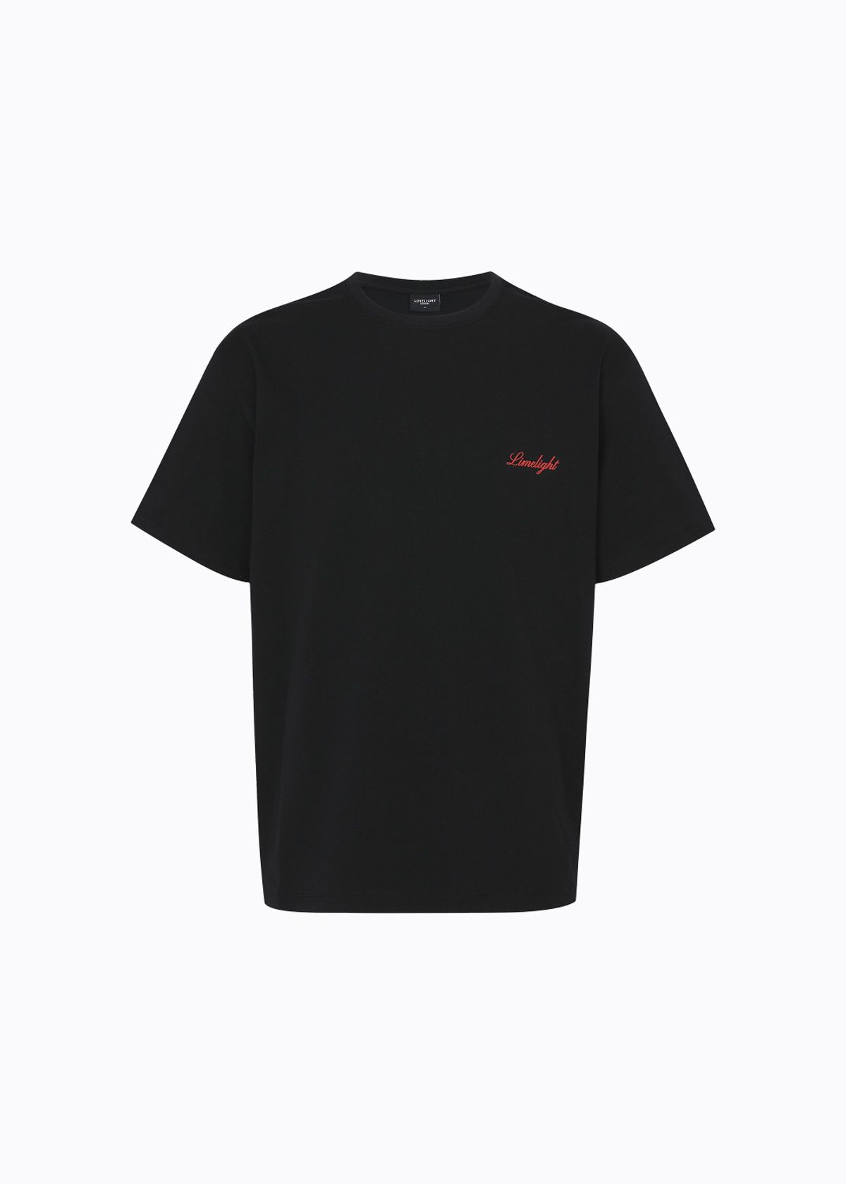 라임라잇 어패럴(LIMELIGHT APPAREL) 어패럴 스크립트 로고 티셔츠 (블랙/레드)
