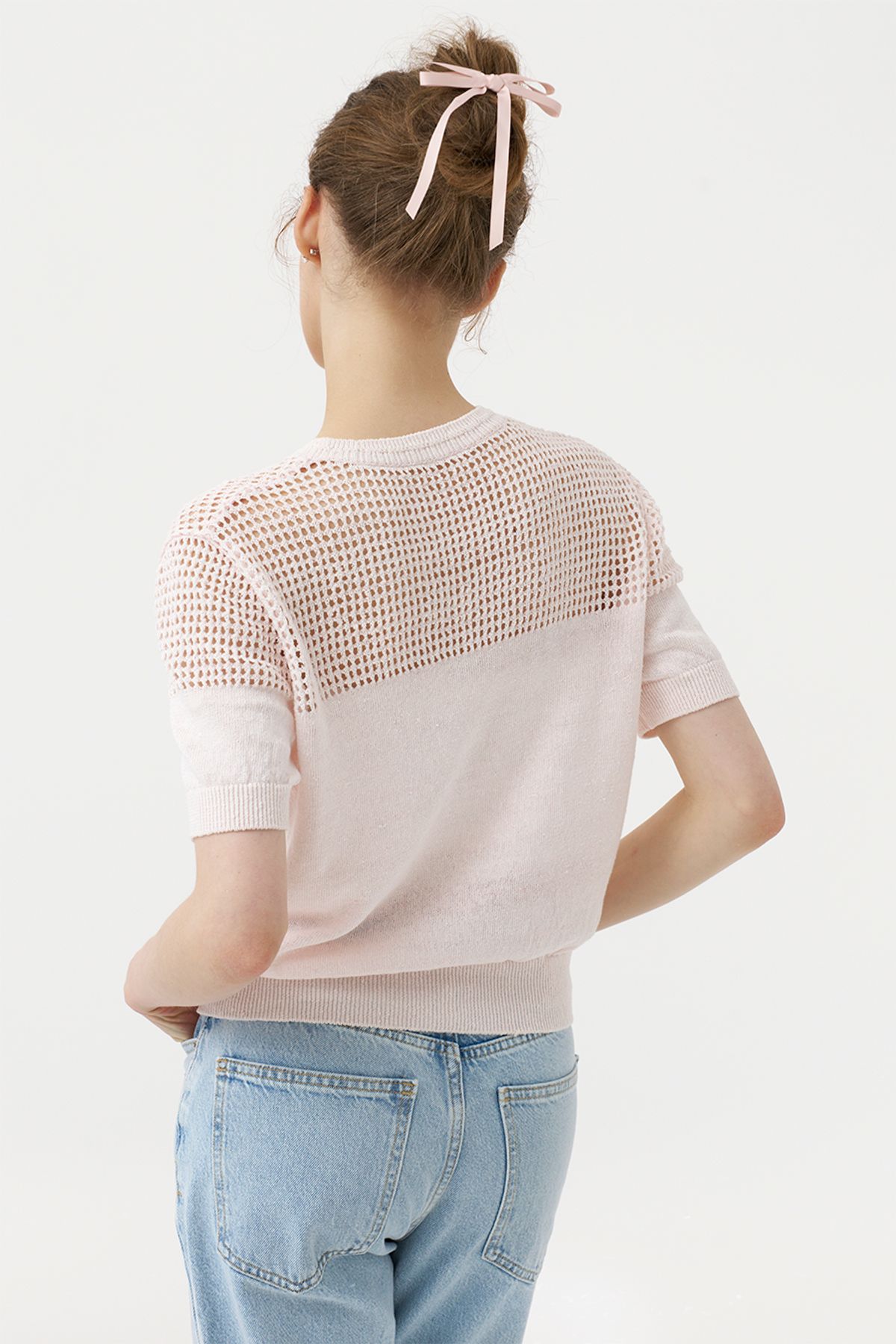 아코디코(ACODICO) Lucent Linen Knit Top