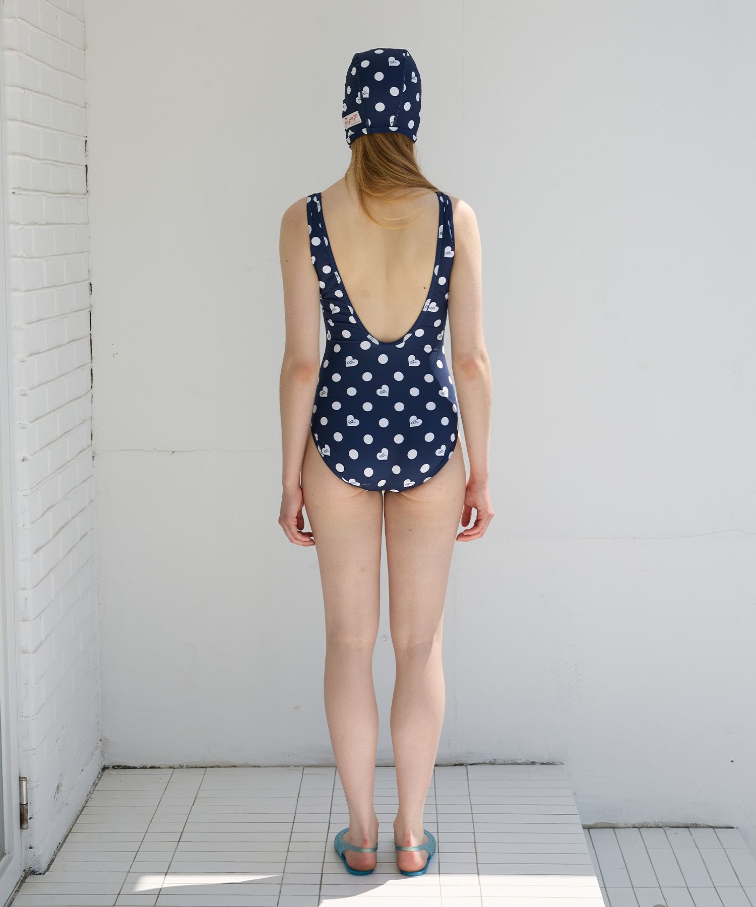 ★FUNFROMFUN★ Dot Heart Swimsuit MUSINSA | FUNFROMFUN Dot Heart Swimsuit, Navy