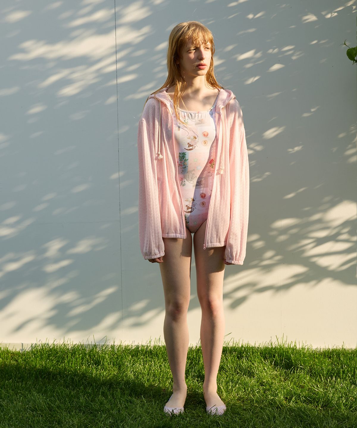 펀프롬펀(FUNFROMFUN) Mellow Lace Hoodie, Pink