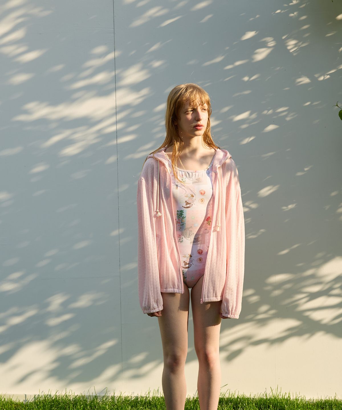 펀프롬펀(FUNFROMFUN) Mellow Lace Hoodie, Pink