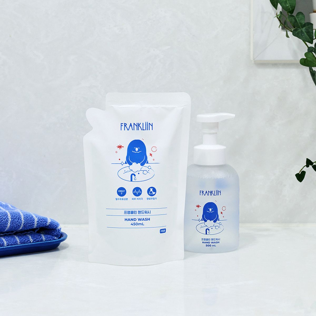 프랭클린(FRANKLIIN) 아기 핸드워시 리필 450ml 거품형