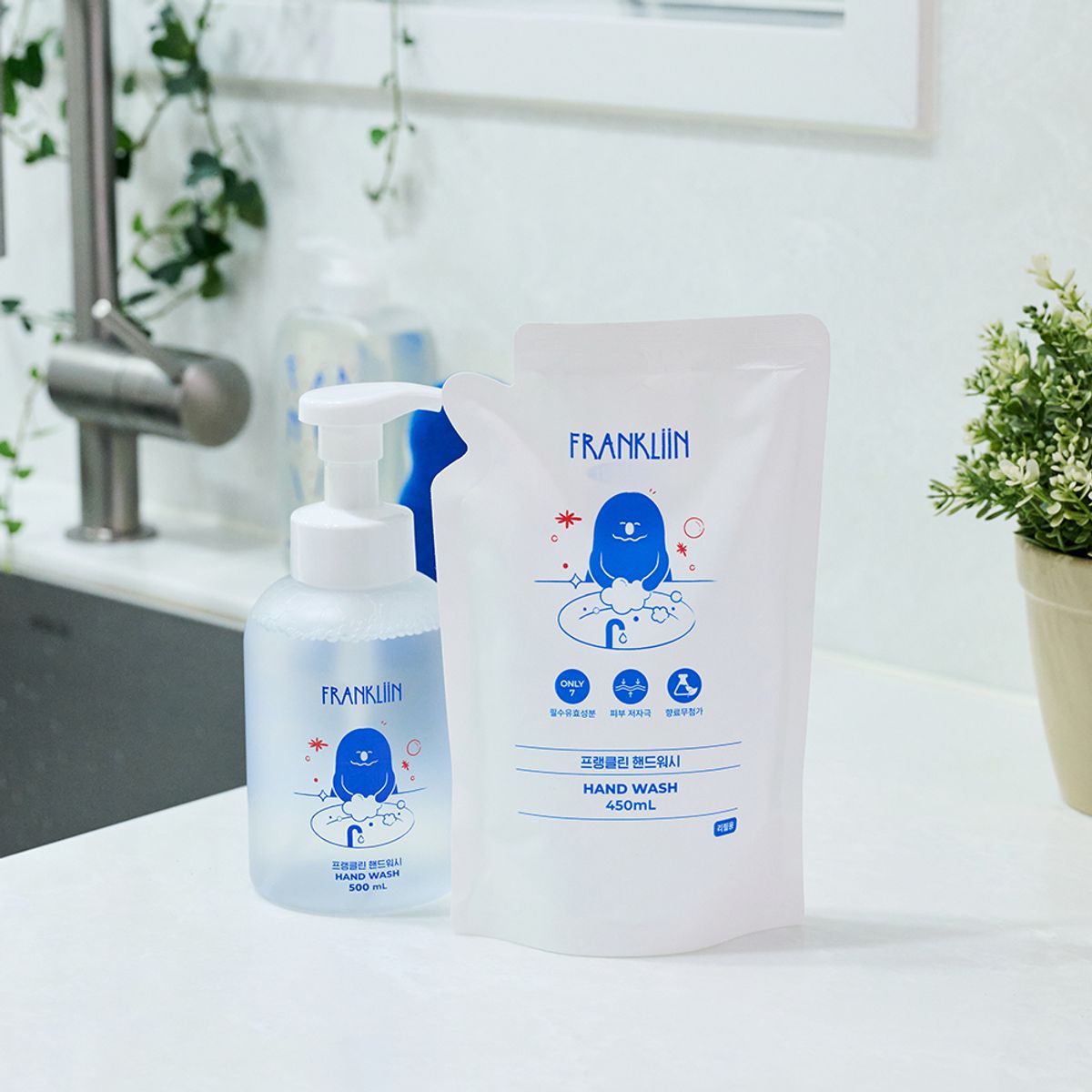 프랭클린(FRANKLIIN) 아기 핸드워시 리필 450ml 거품형