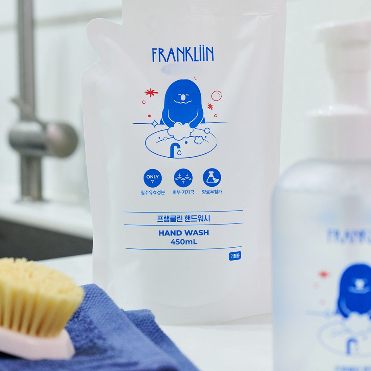 프랭클린(FRANKLIIN) 아기 핸드워시 리필 450ml 거품형