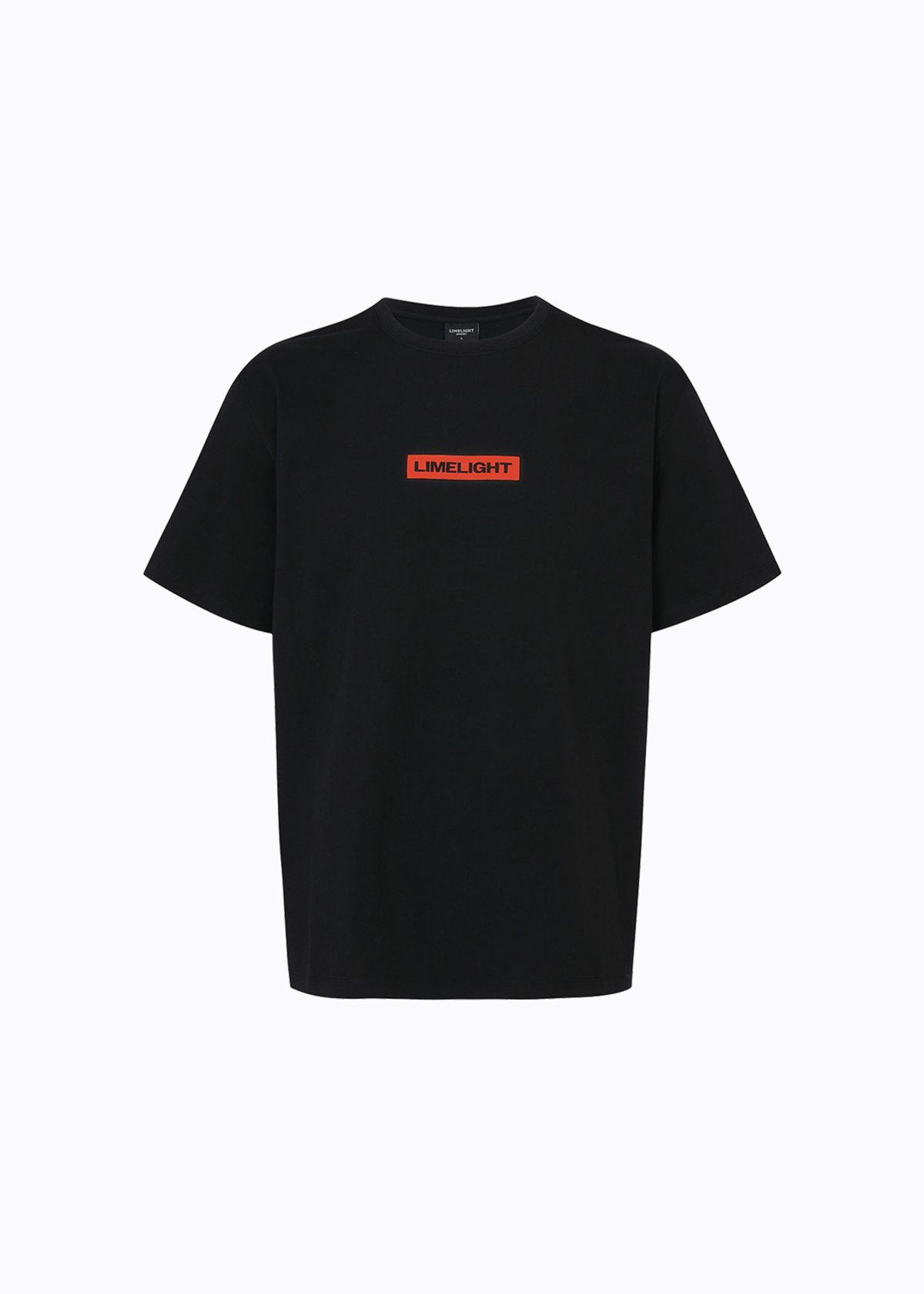 라임라잇 어패럴(LIMELIGHT APPAREL) 어패럴 박스 로고 티셔츠 (블랙/레드)