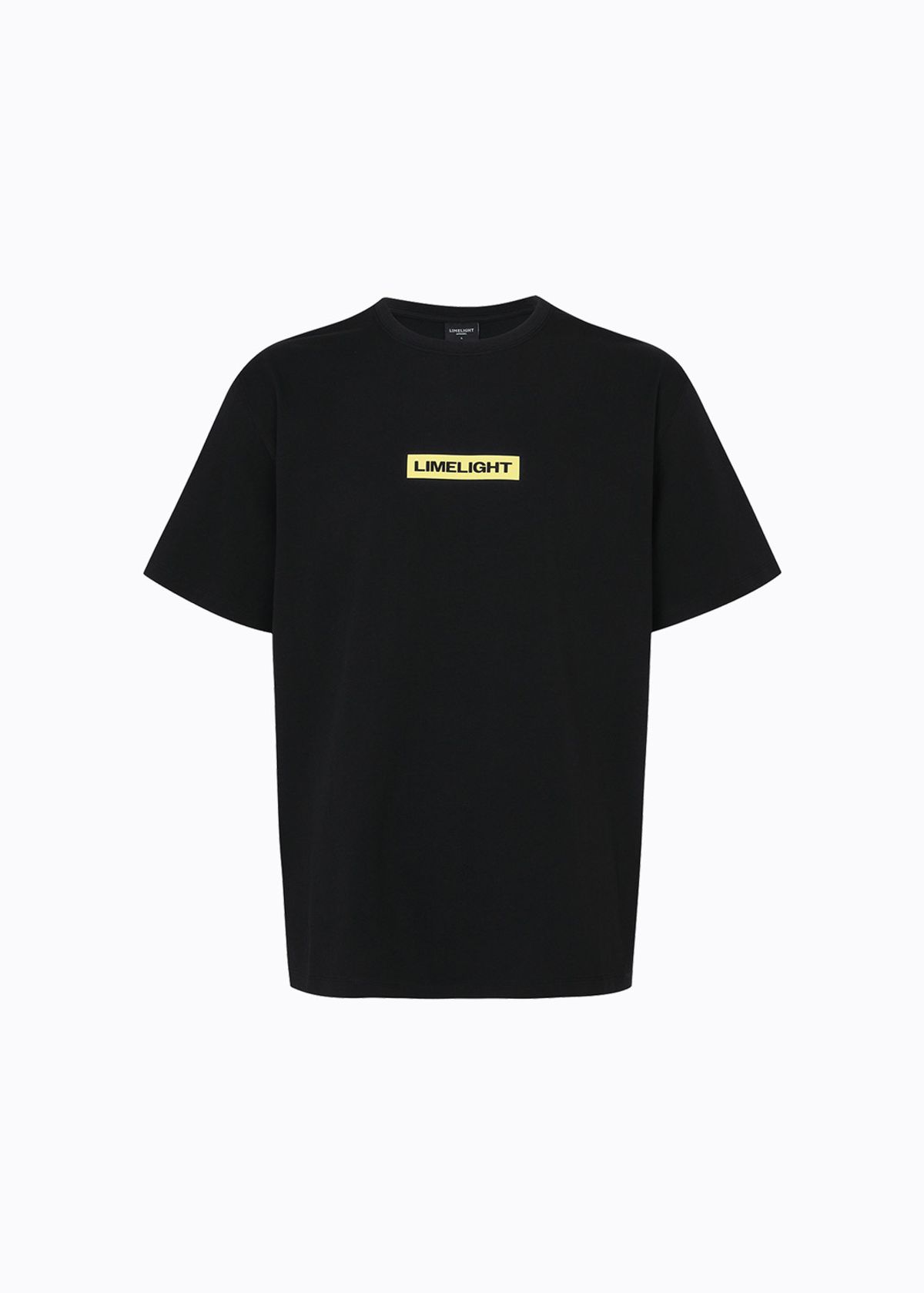 라임라잇 어패럴(LIMELIGHT APPAREL) 어패럴 박스 로고 티셔츠 (블랙/라임라잇)