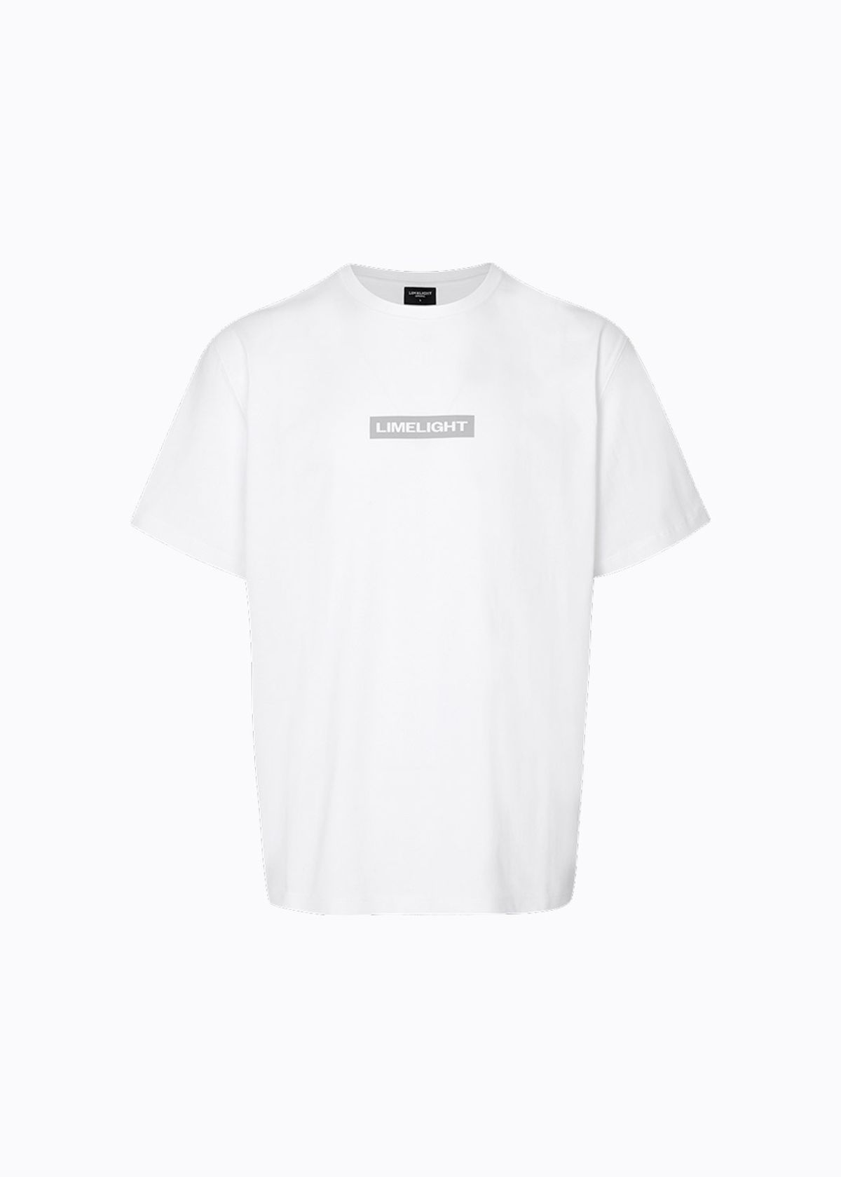 라임라잇 어패럴(LIMELIGHT APPAREL) 어패럴 박스 로고 티셔츠 (화이트/그레이)