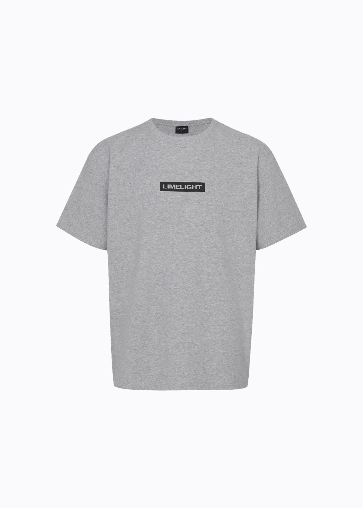 라임라잇 어패럴(LIMELIGHT APPAREL) 어패럴 박스 로고 티셔츠 (그레이 멜란지/ 그레이)