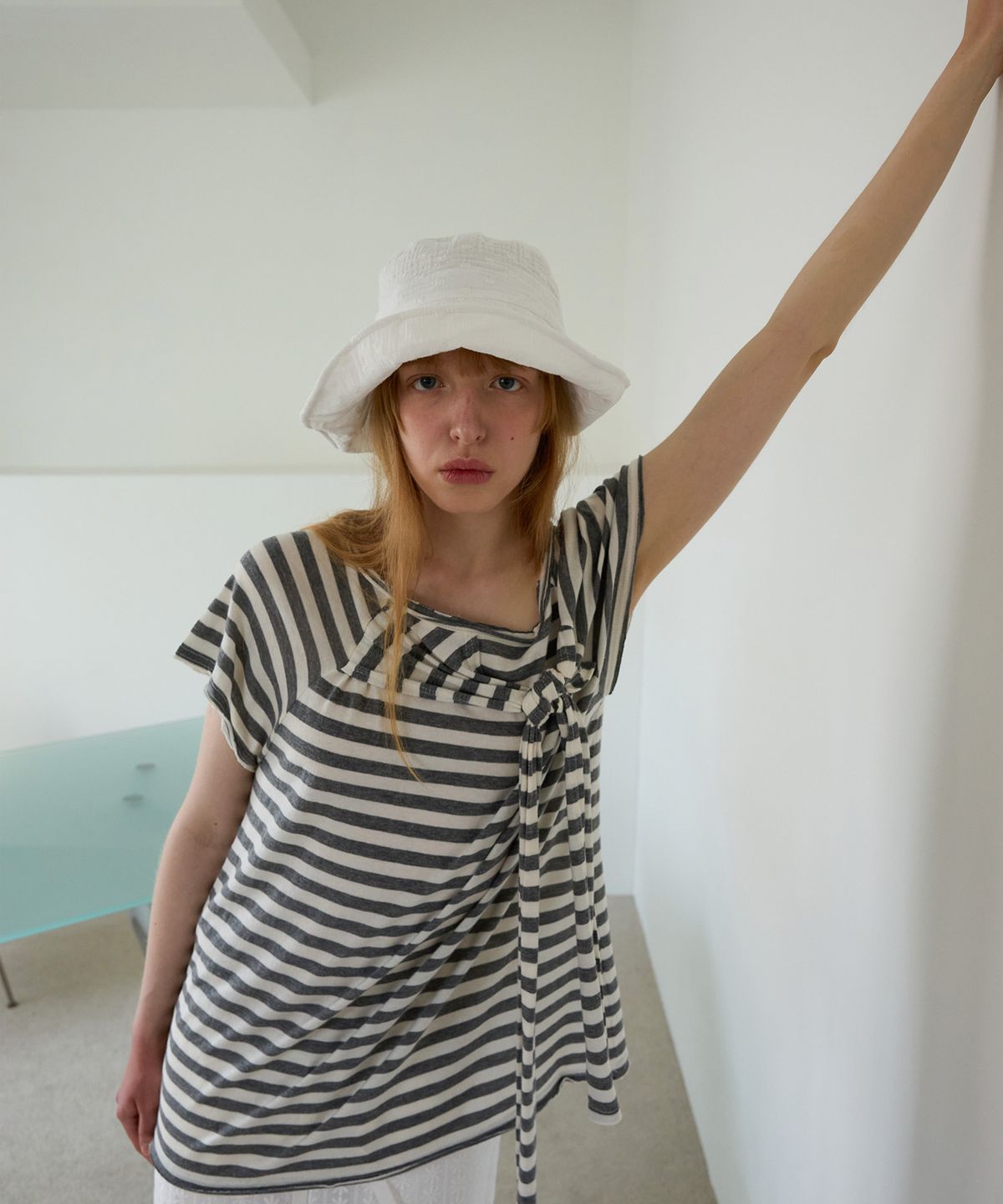 펀프롬펀(FUNFROMFUN) Lazy Bow Top, Grey
