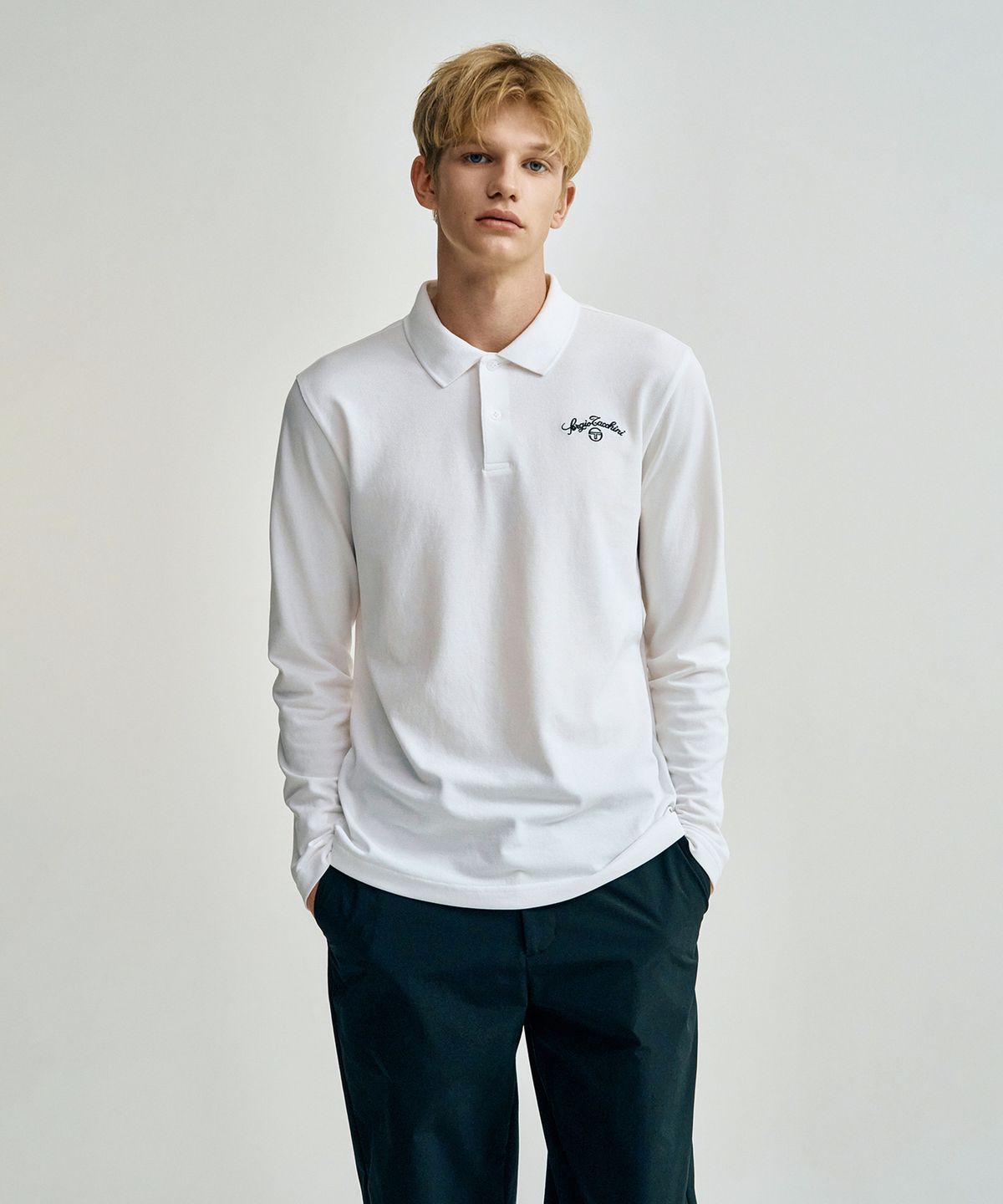 세르지오 타키니(SERGIO TACCHINI) M 타키니 모던 긴팔 폴로 (White)
