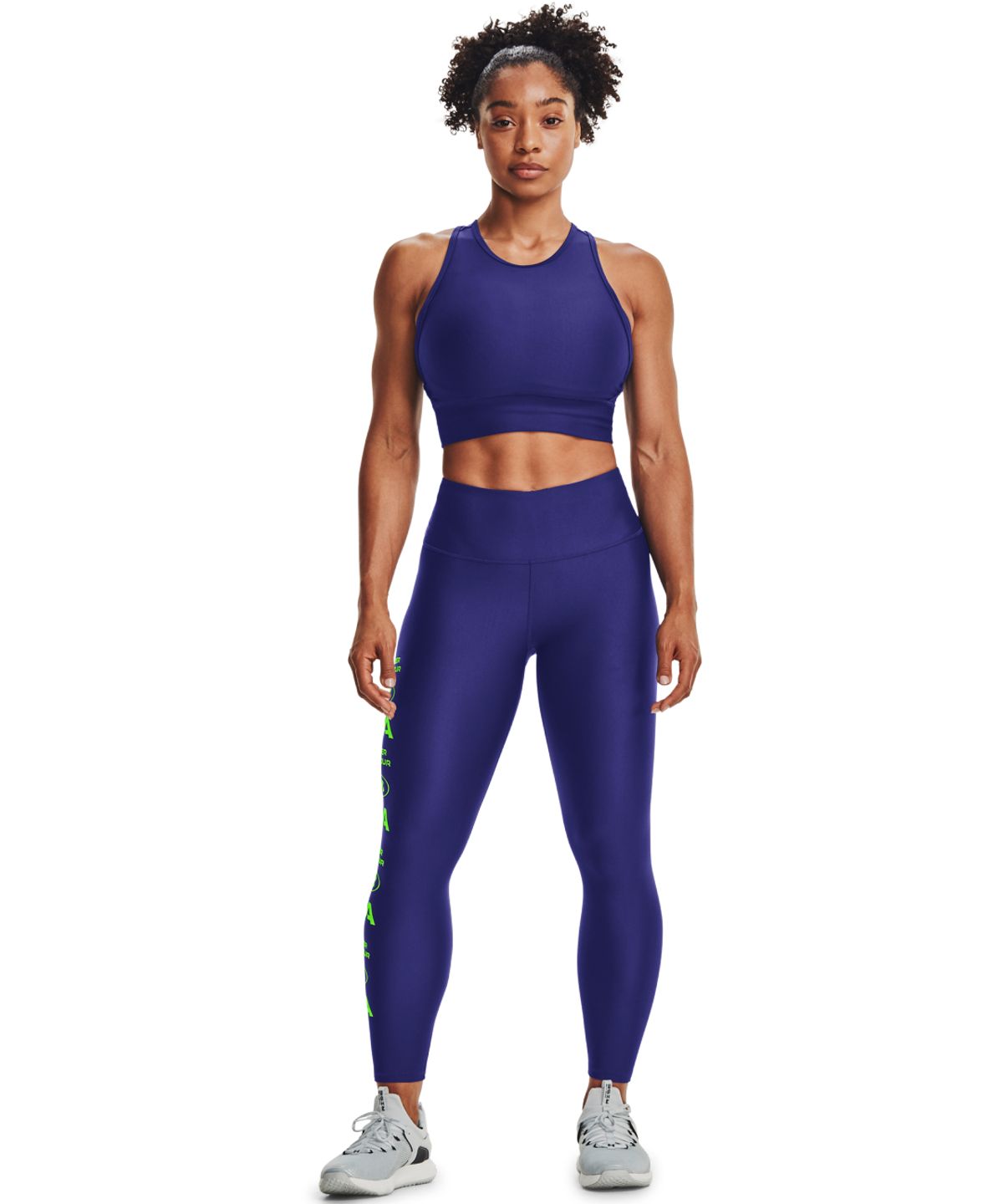 언더아머(UNDERARMOUR) 여성 히트기어 아머 그래픽 앵클 레깅스 1361013-415