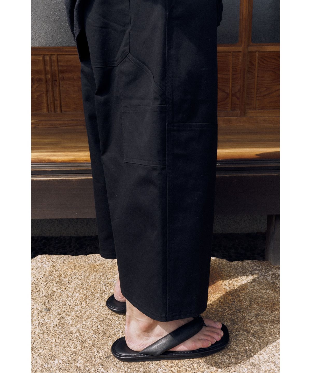 유스(YOUTH) Double Knee Half Pants - Black