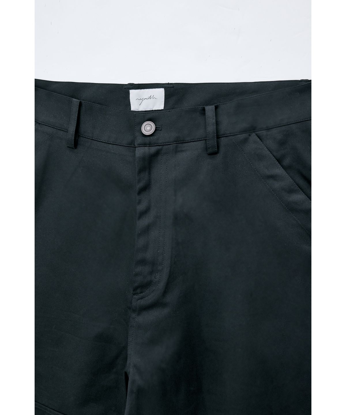 유스(YOUTH) Double Knee Half Pants - Black