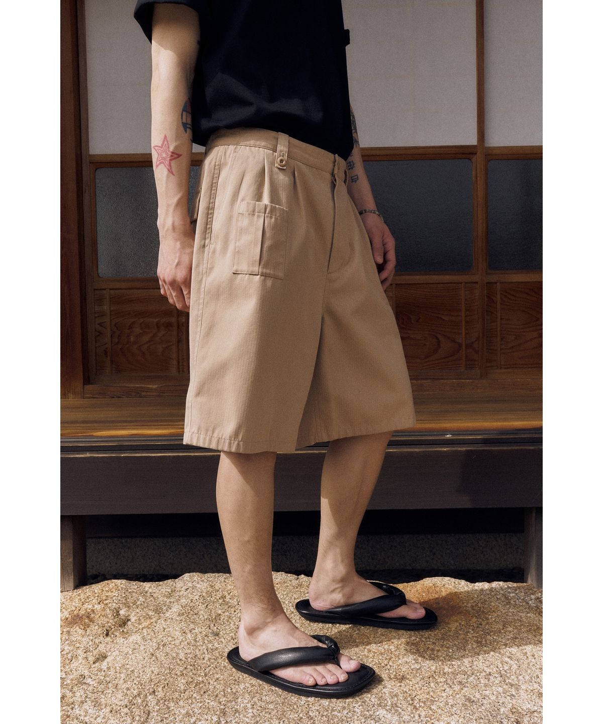 유스(YOUTH) British Army Jungle Half Pants - Beige