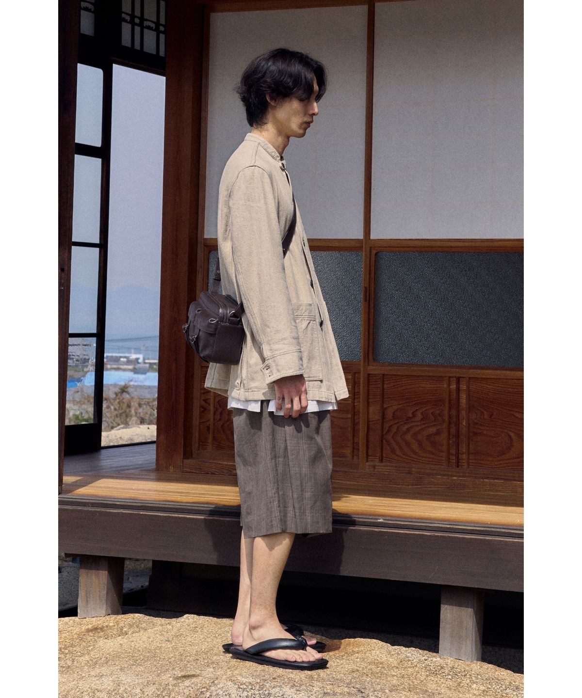 유스(YOUTH) Wide String Half Pants - Brown Check