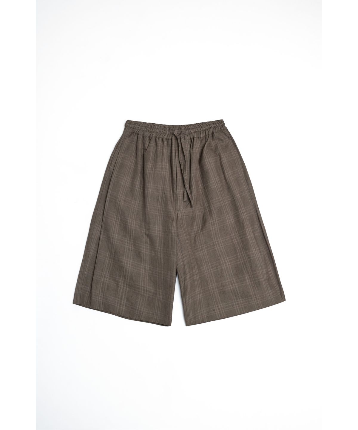 유스(YOUTH) Wide String Half Pants - Brown Check