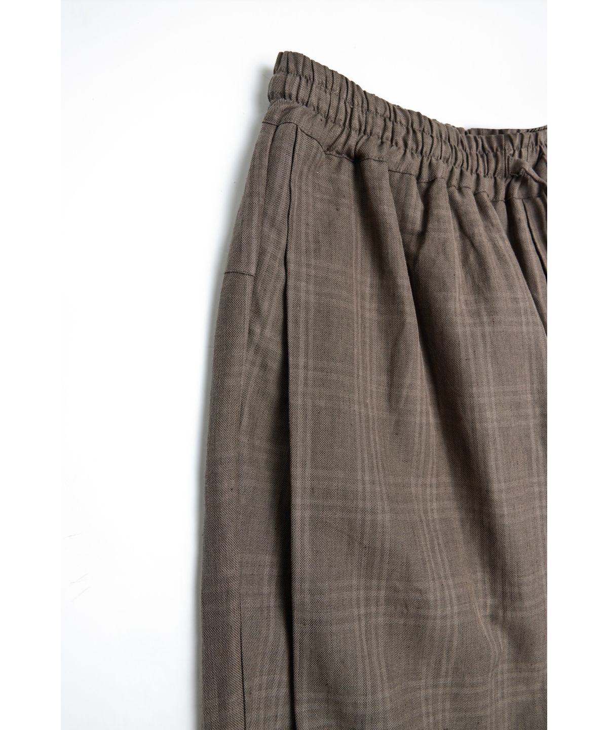 유스(YOUTH) Wide String Half Pants - Brown Check