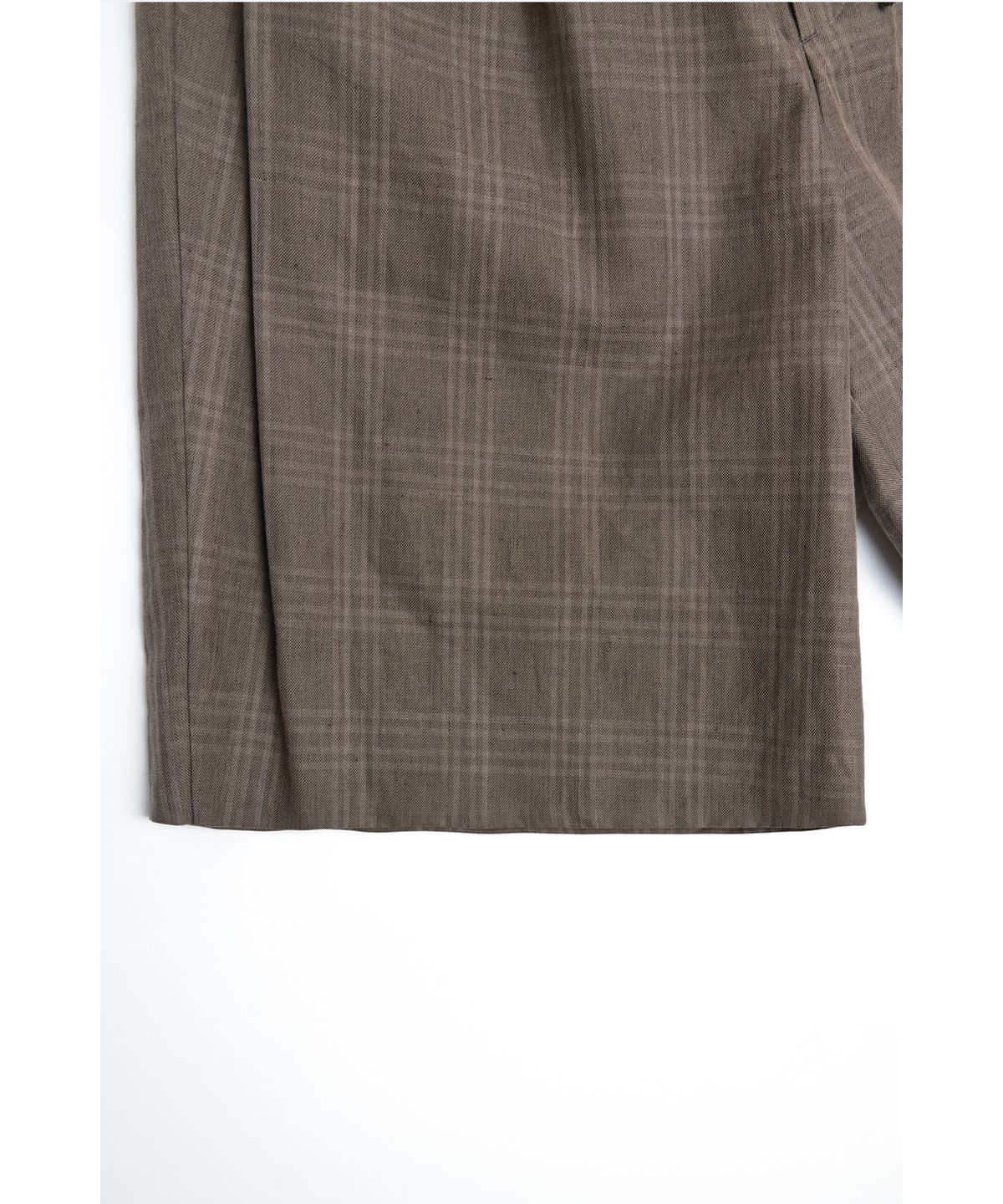유스(YOUTH) Wide String Half Pants - Brown Check