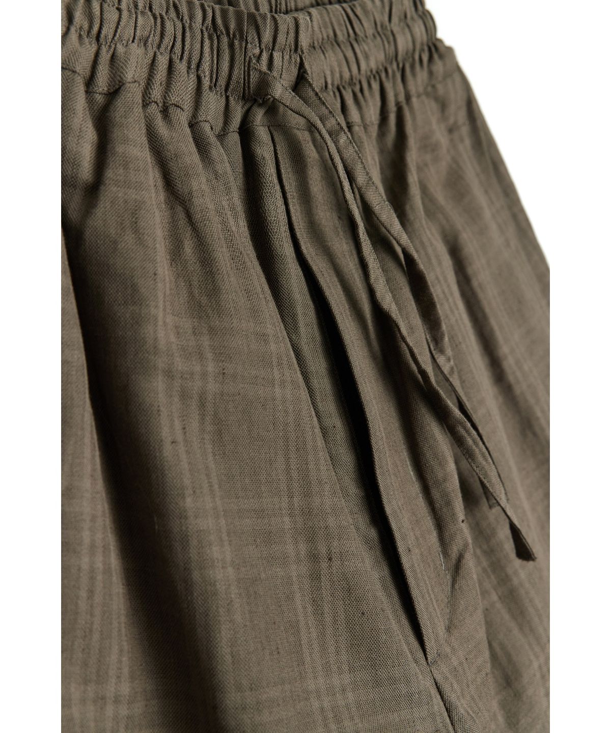 유스(YOUTH) Wide String Half Pants - Brown Check