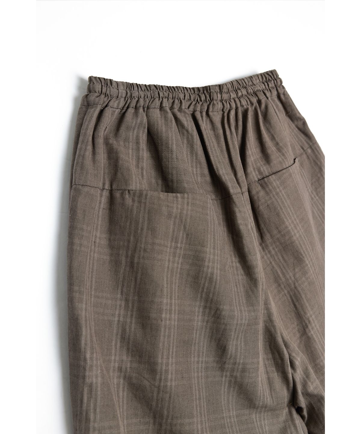 유스(YOUTH) Wide String Half Pants - Brown Check