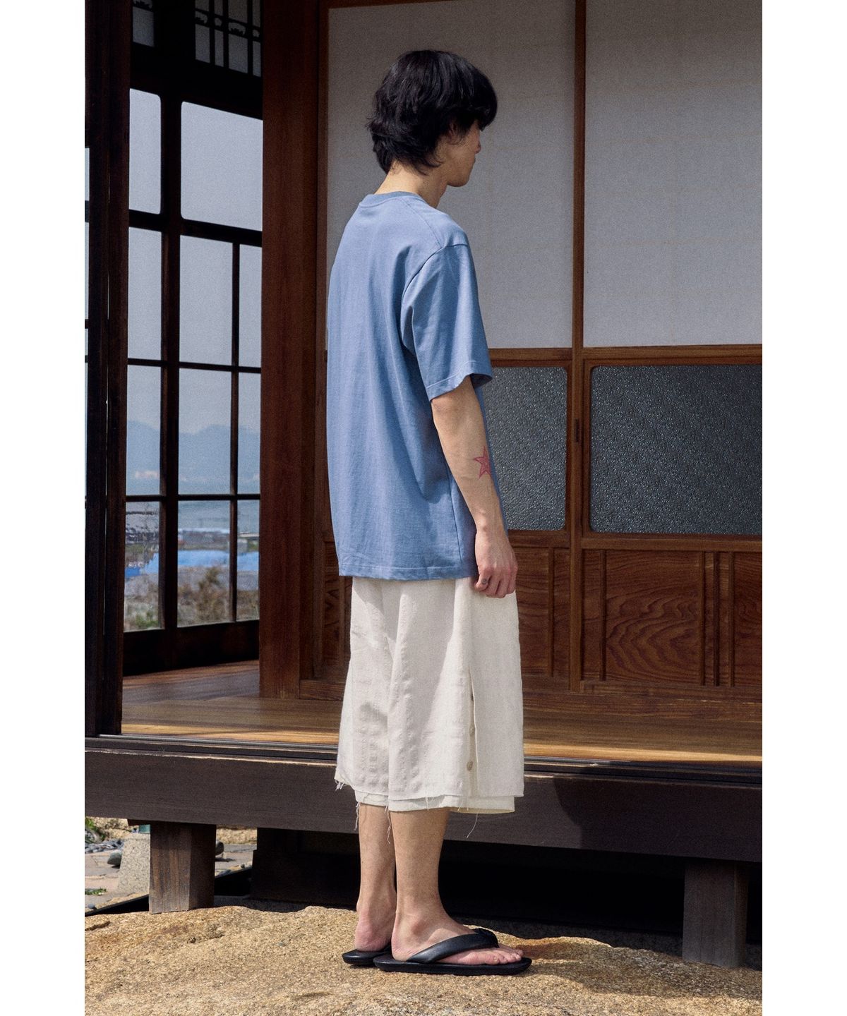 유스(YOUTH) Layered Bermuda Pants - Ivory Check