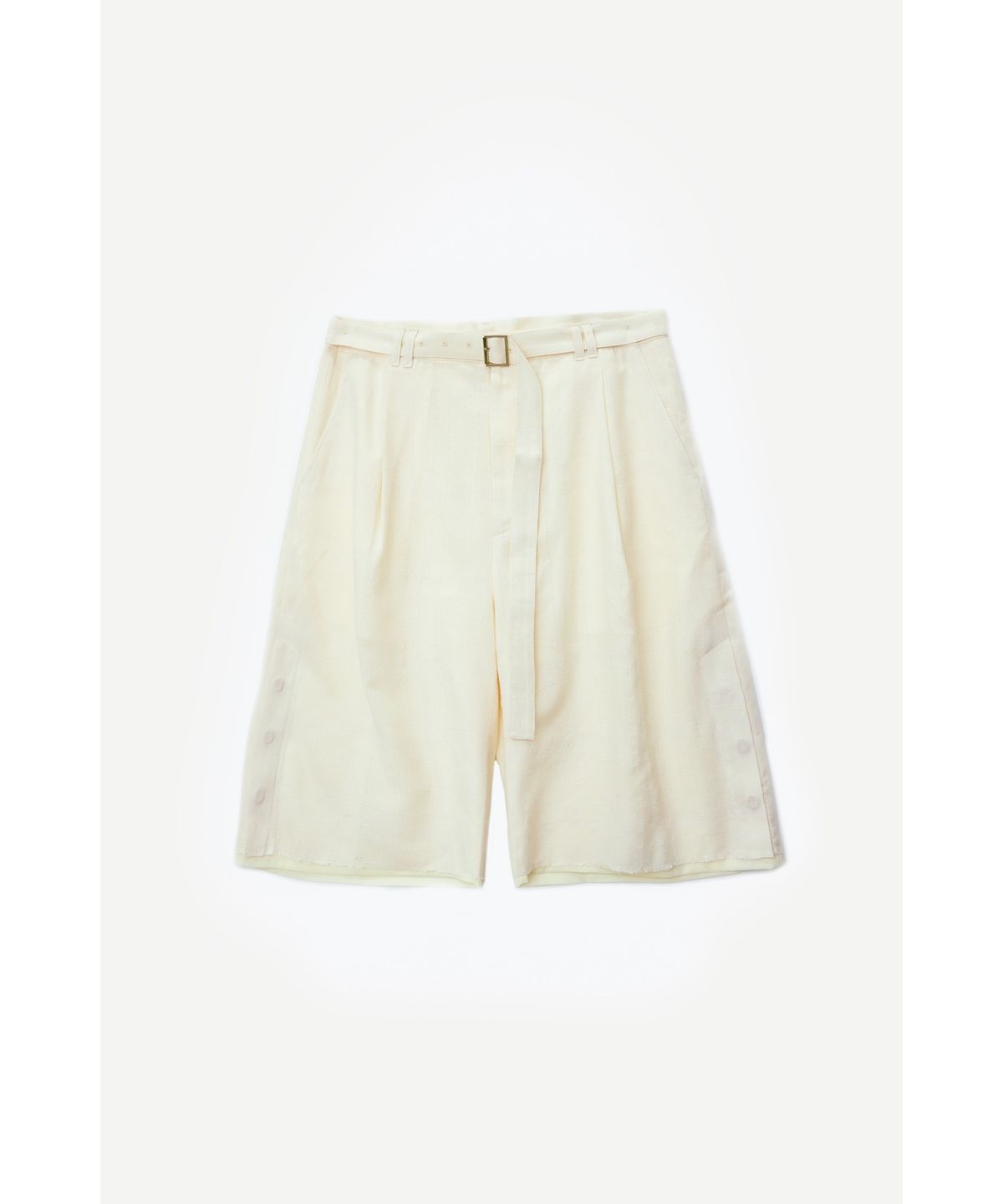 유스(YOUTH) Layered Bermuda Pants - Ivory Check