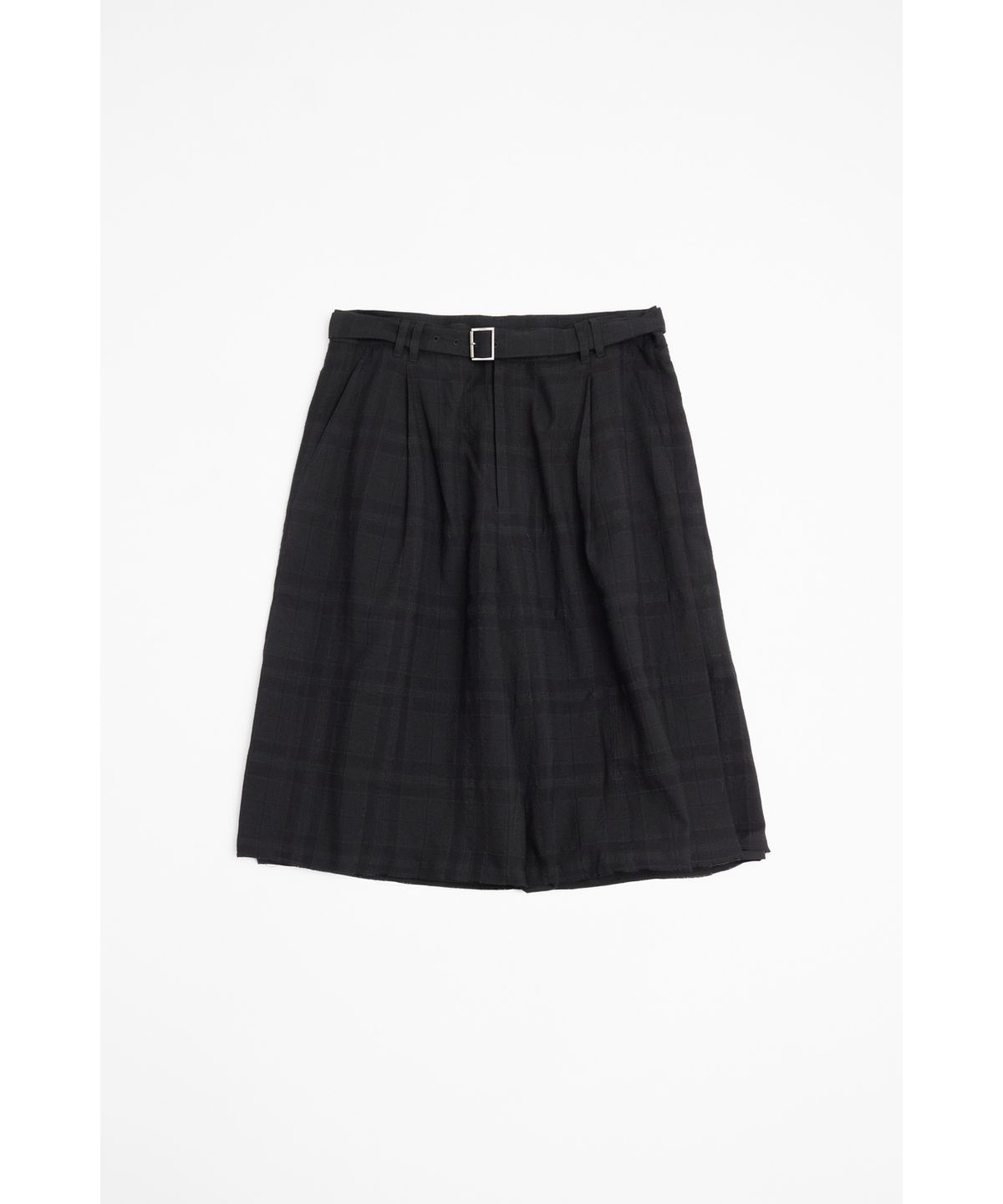 유스(YOUTH) Layered Bermuda Pants - Black Check