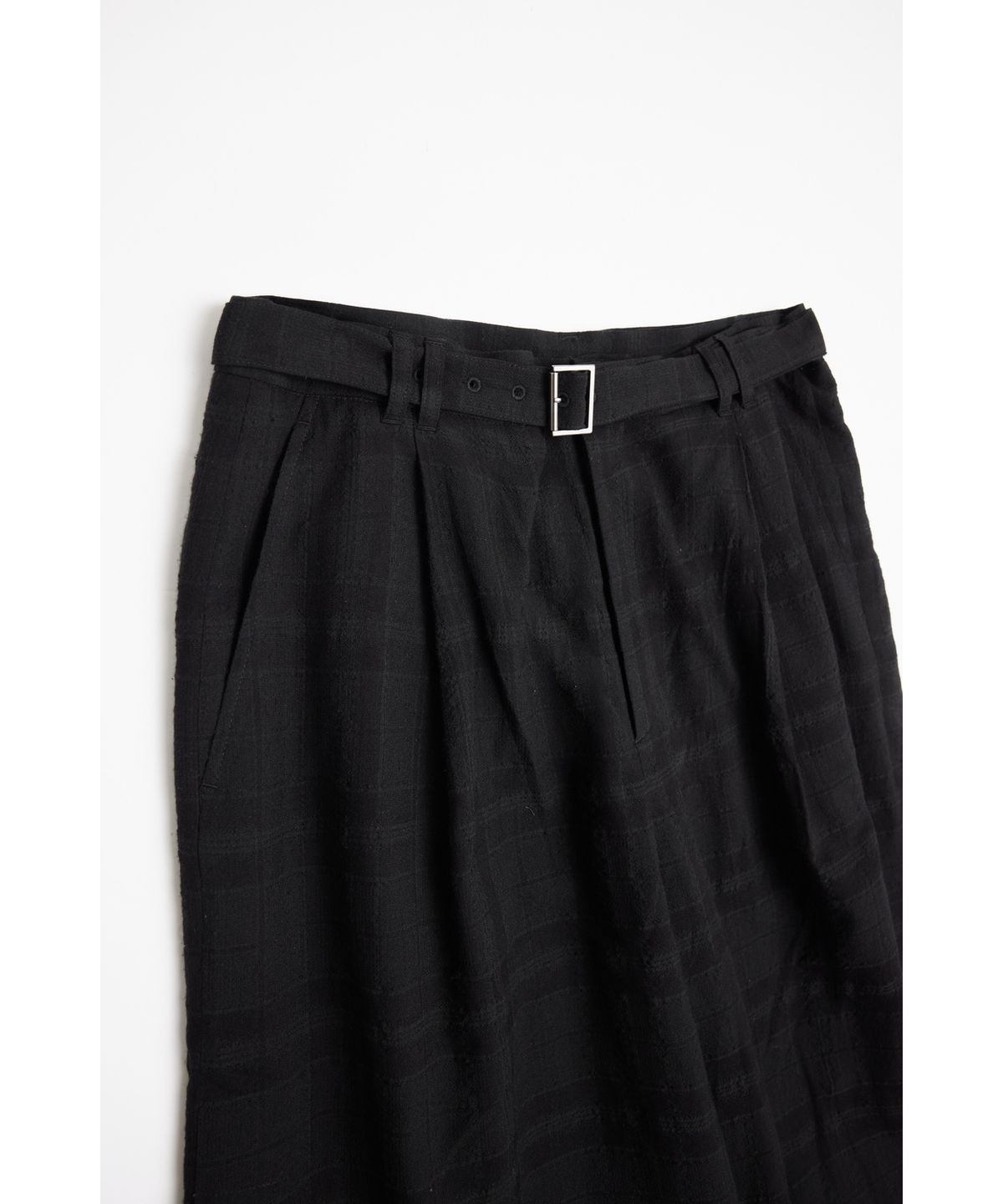 유스(YOUTH) Layered Bermuda Pants - Black Check