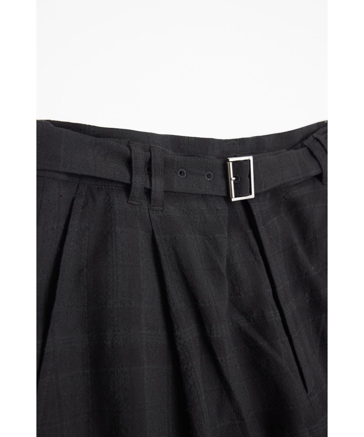 유스(YOUTH) Layered Bermuda Pants - Black Check