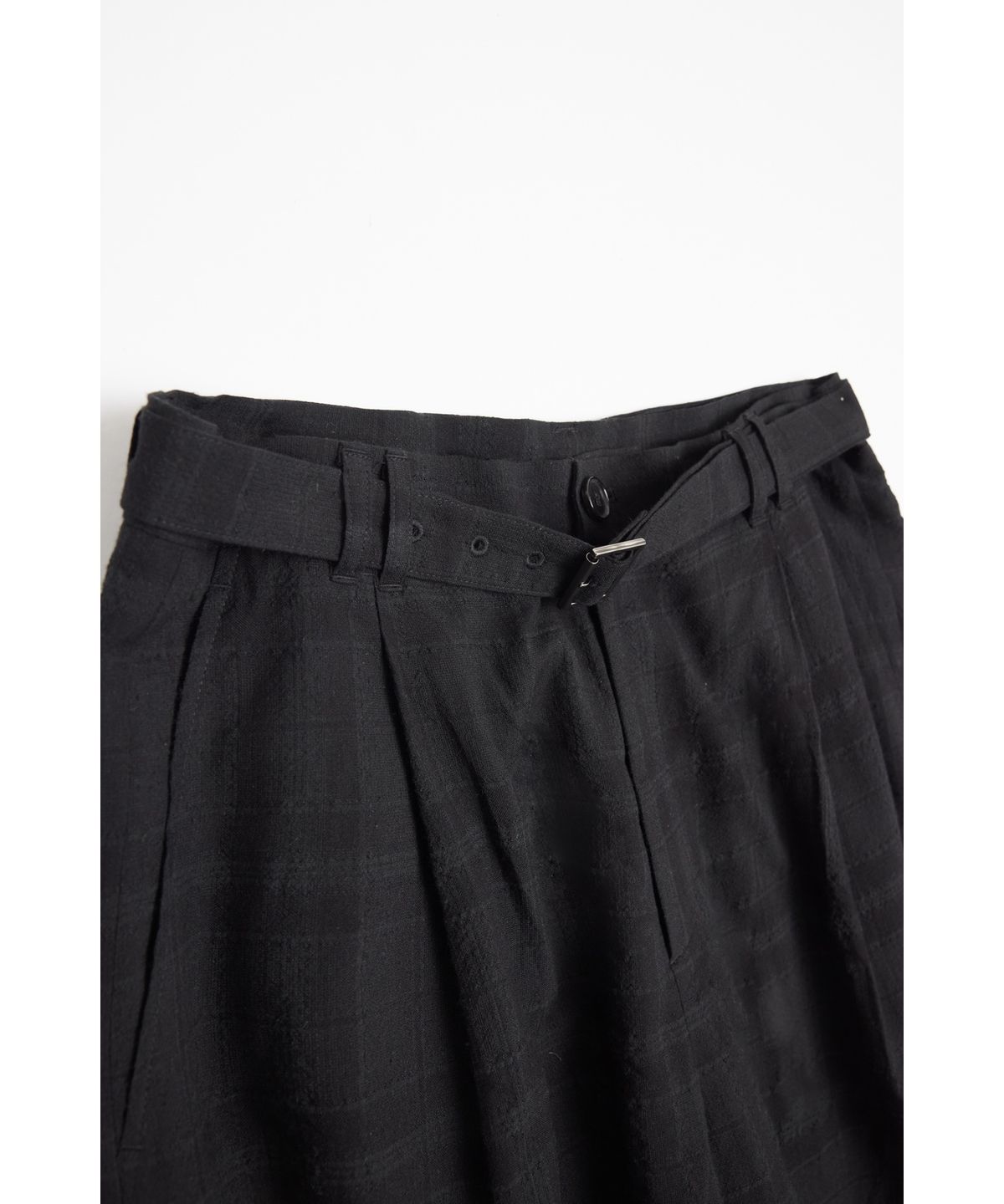 유스(YOUTH) Layered Bermuda Pants - Black Check
