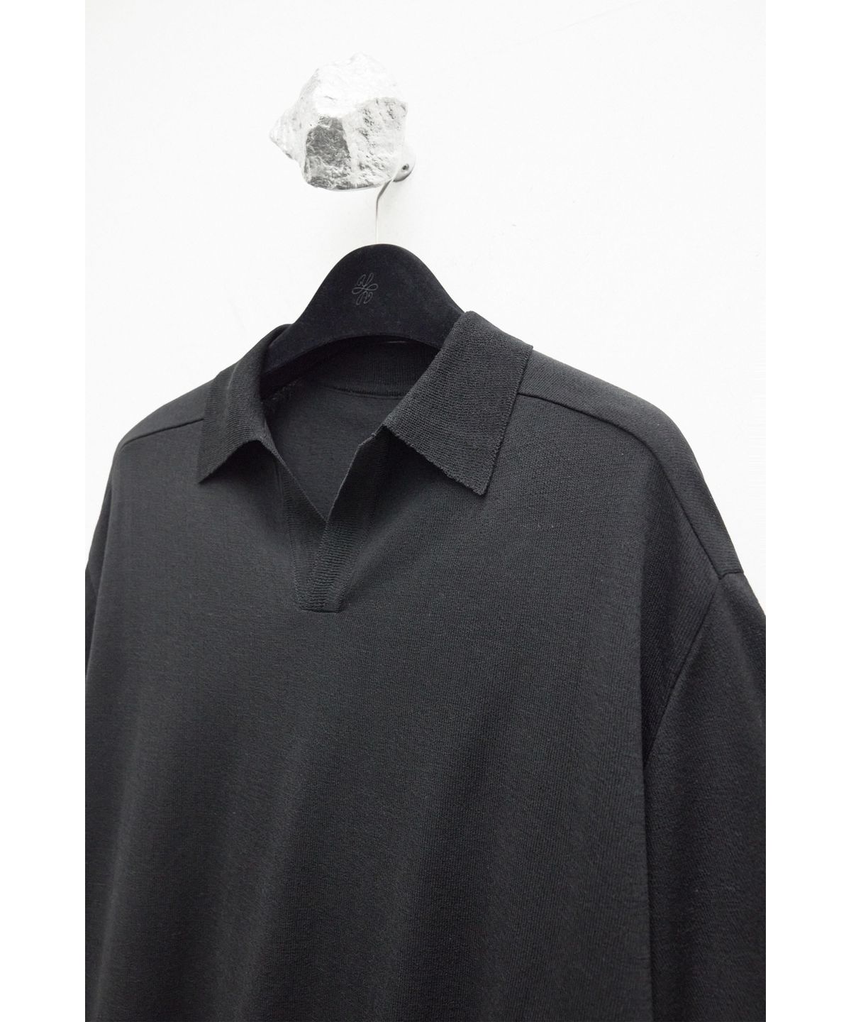 유스(YOUTH) Knit Collar T-shirt - Black