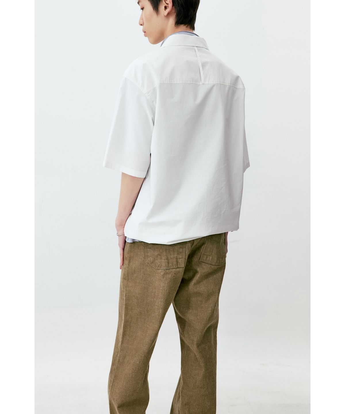 유스(YOUTH) Capri Half Shirt - Ivory Stripe