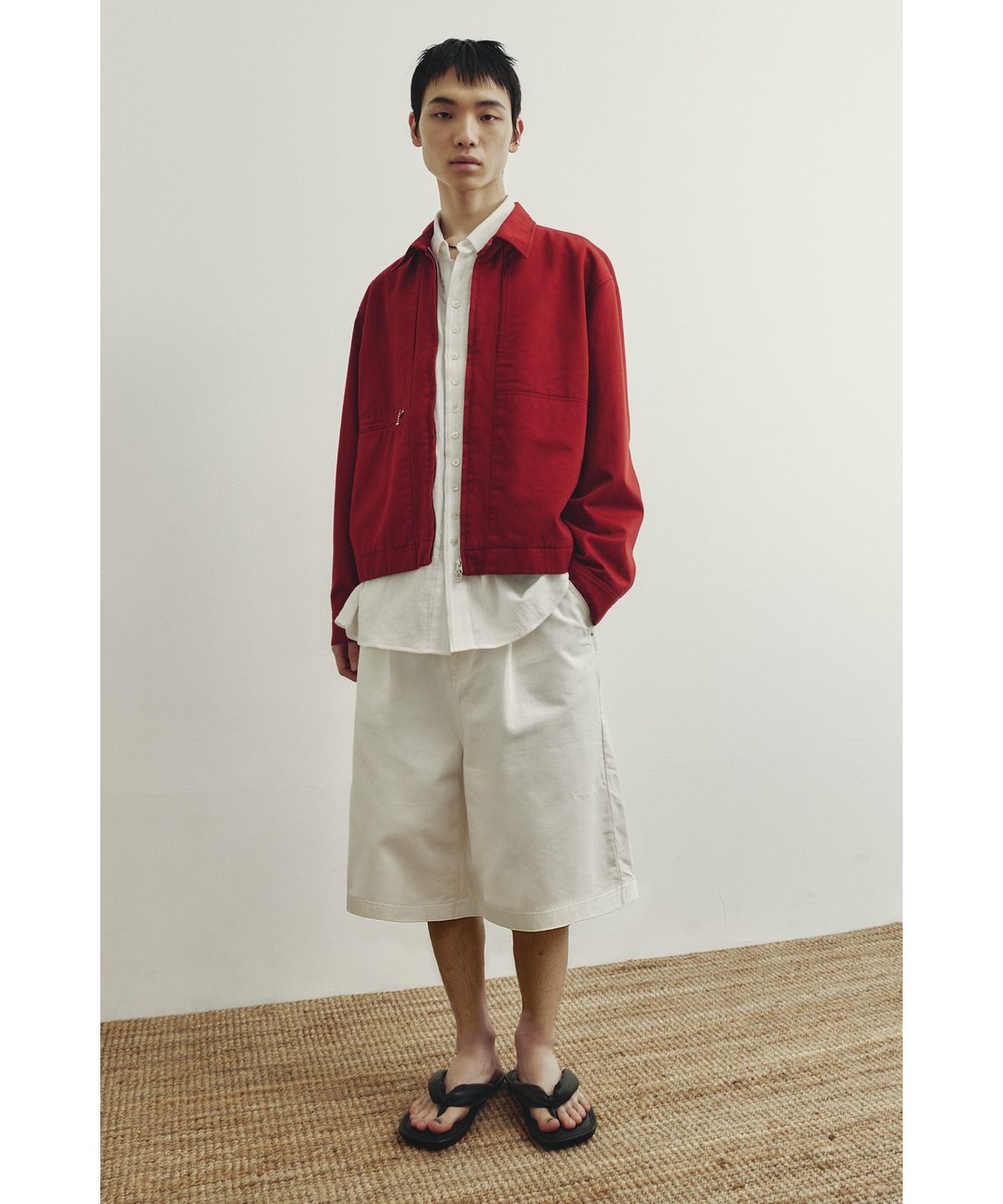 유스(YOUTH) Wide Half Denim Pants - Ivory