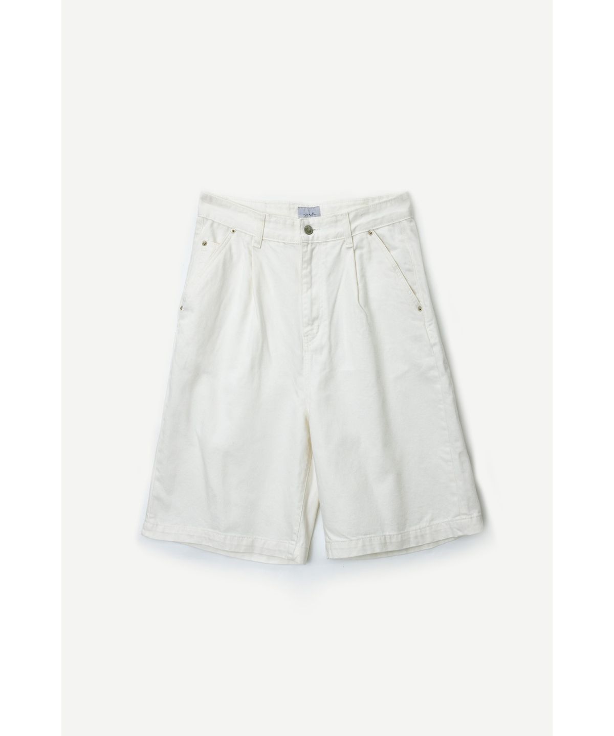 유스(YOUTH) Wide Half Denim Pants - Ivory
