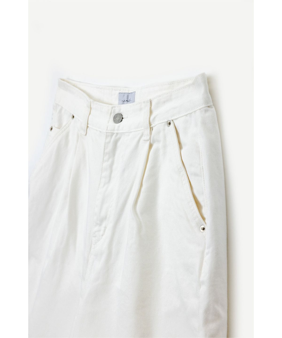 유스(YOUTH) Wide Half Denim Pants - Ivory
