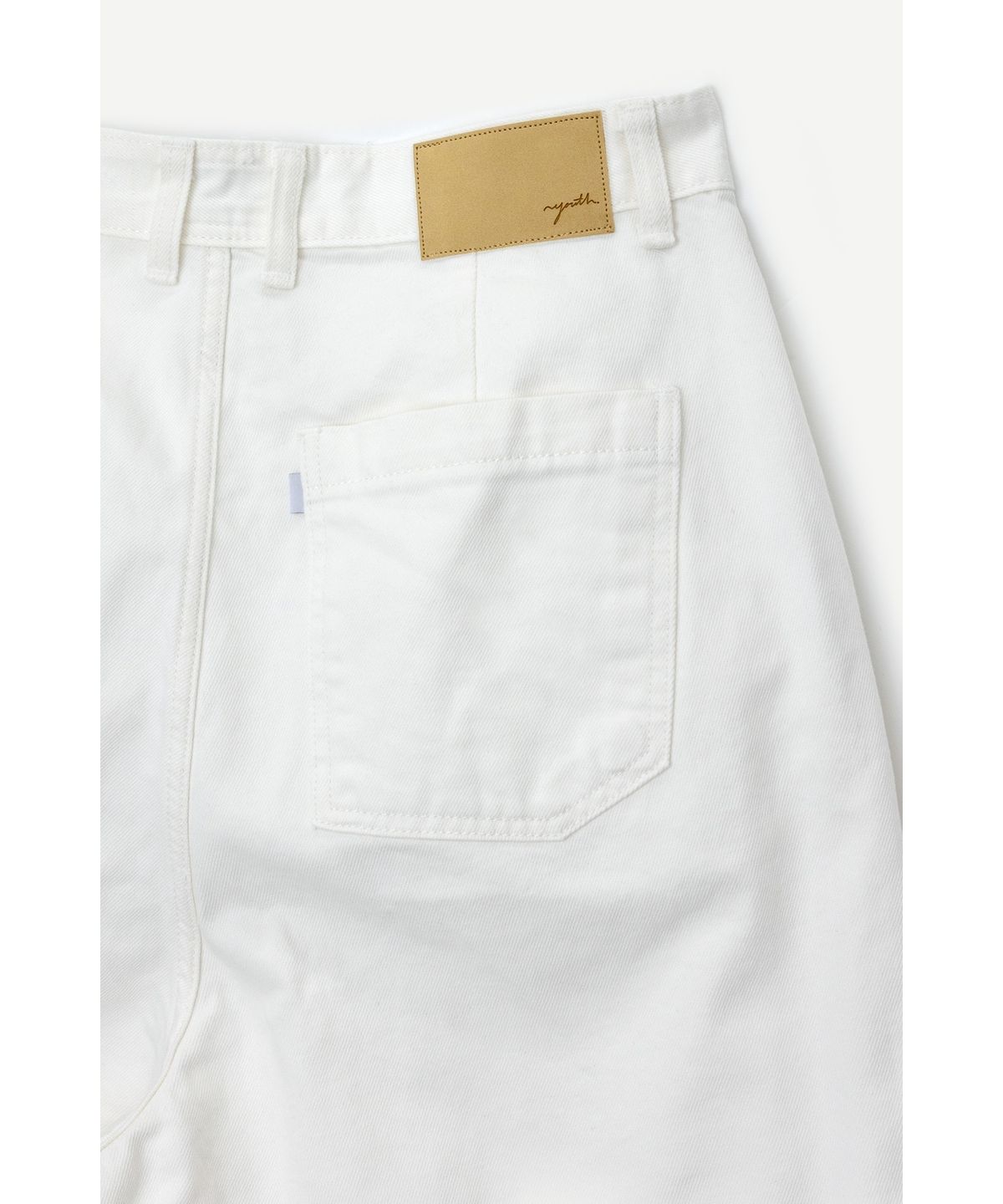 유스(YOUTH) Wide Half Denim Pants - Ivory