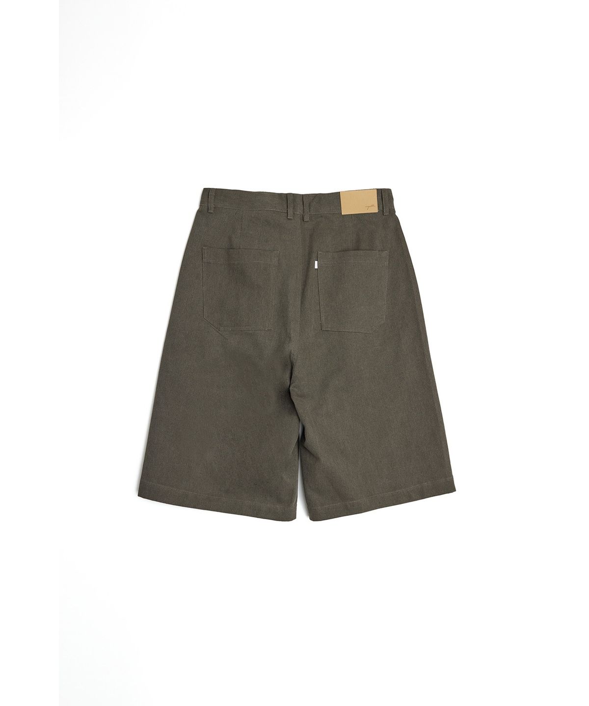 유스(YOUTH) Wide Half Denim Pants - Khaki