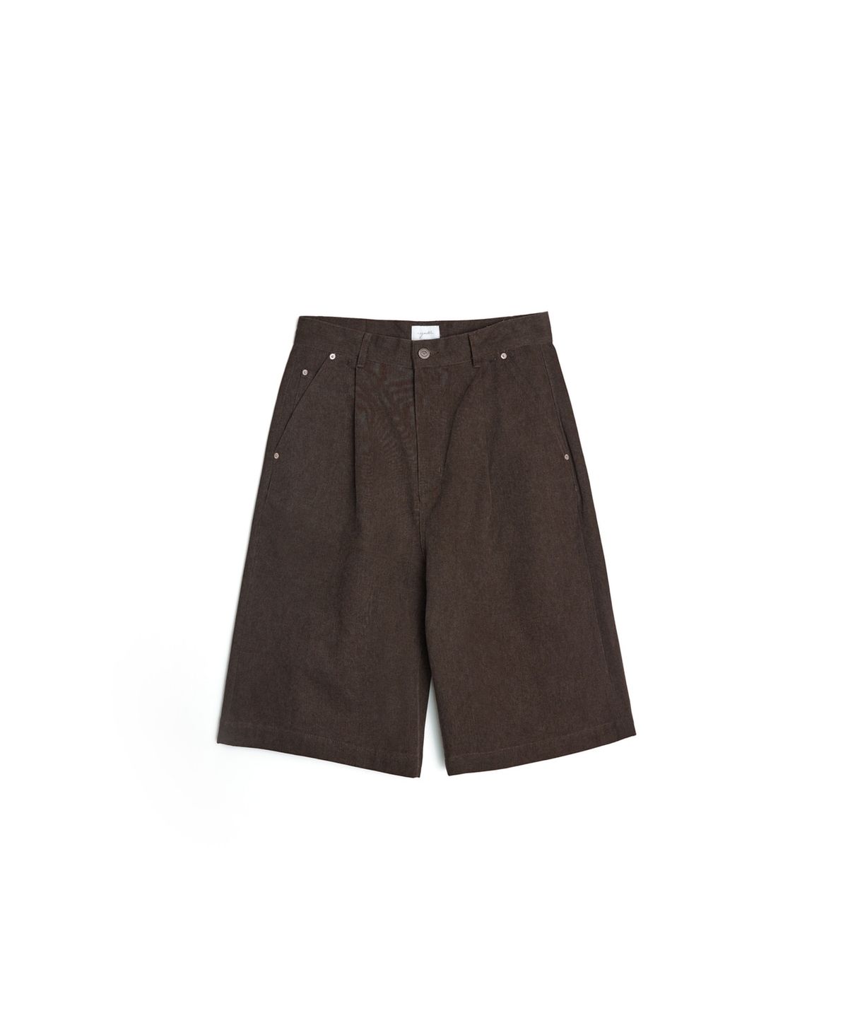 유스(YOUTH) Wide Half Denim Pants - Brown